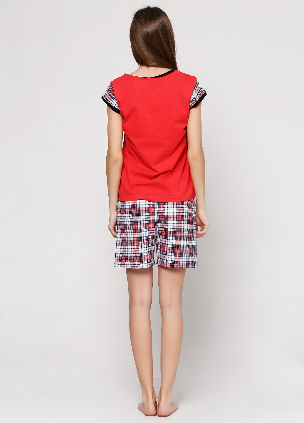 Красная всесезон пижама (футболка, шорты) Трикомир