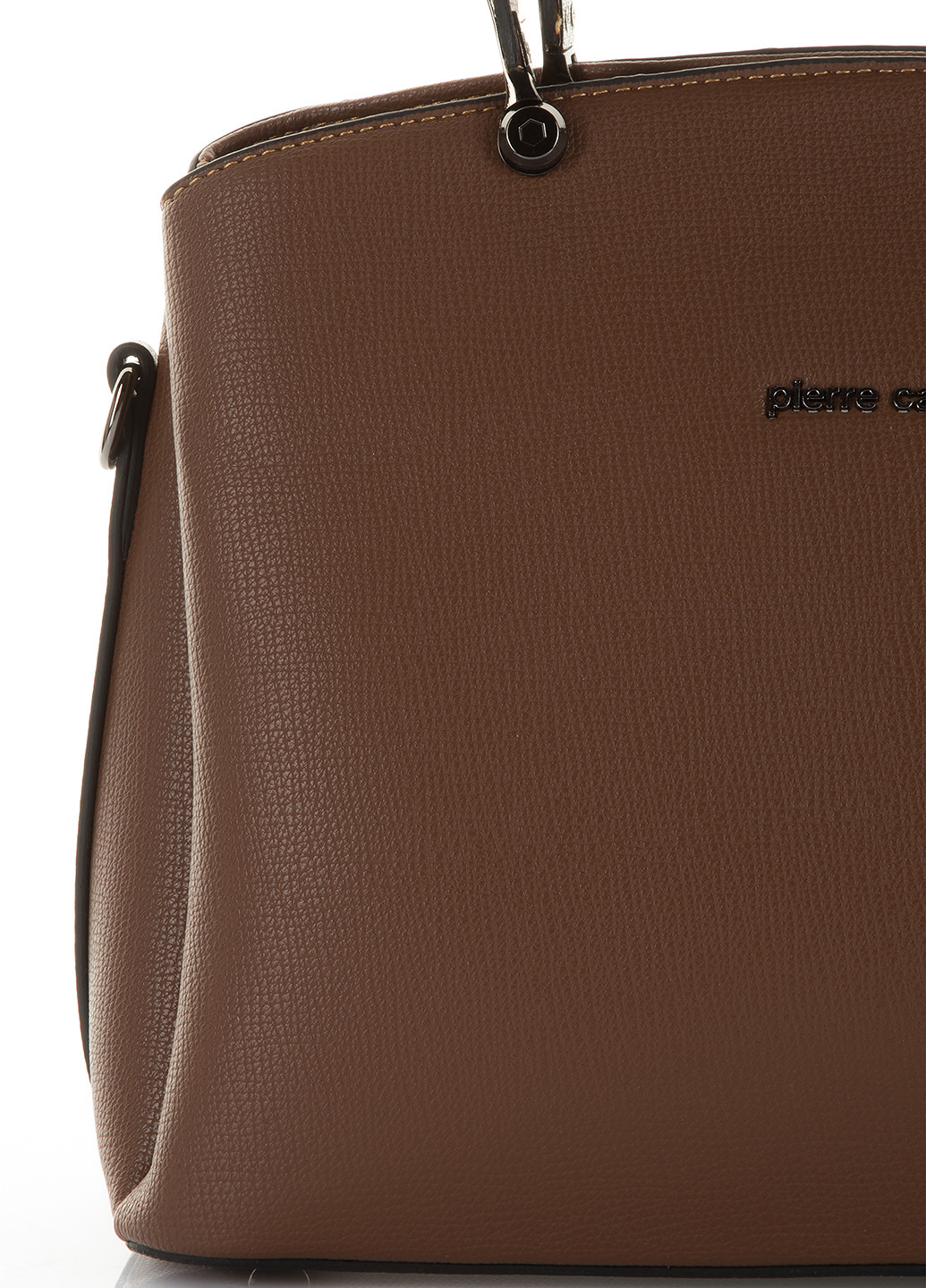 Сумка Pierre Cardin каркасная сумка однотонная коричневая кэжуал