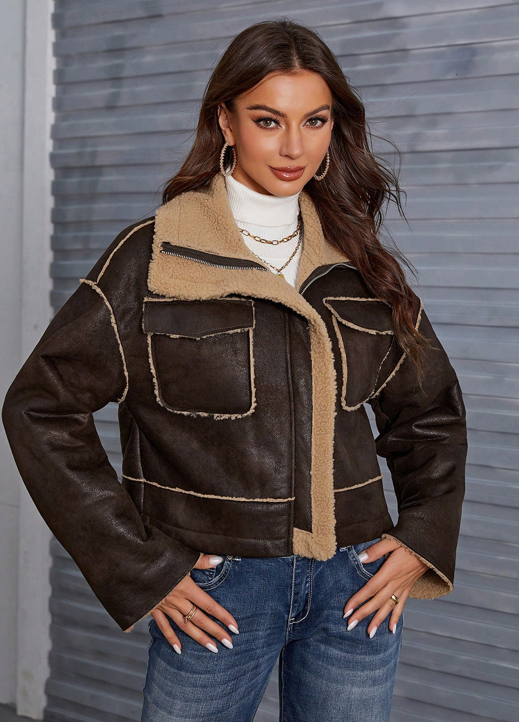 Дубленка SHEIN (332519833)