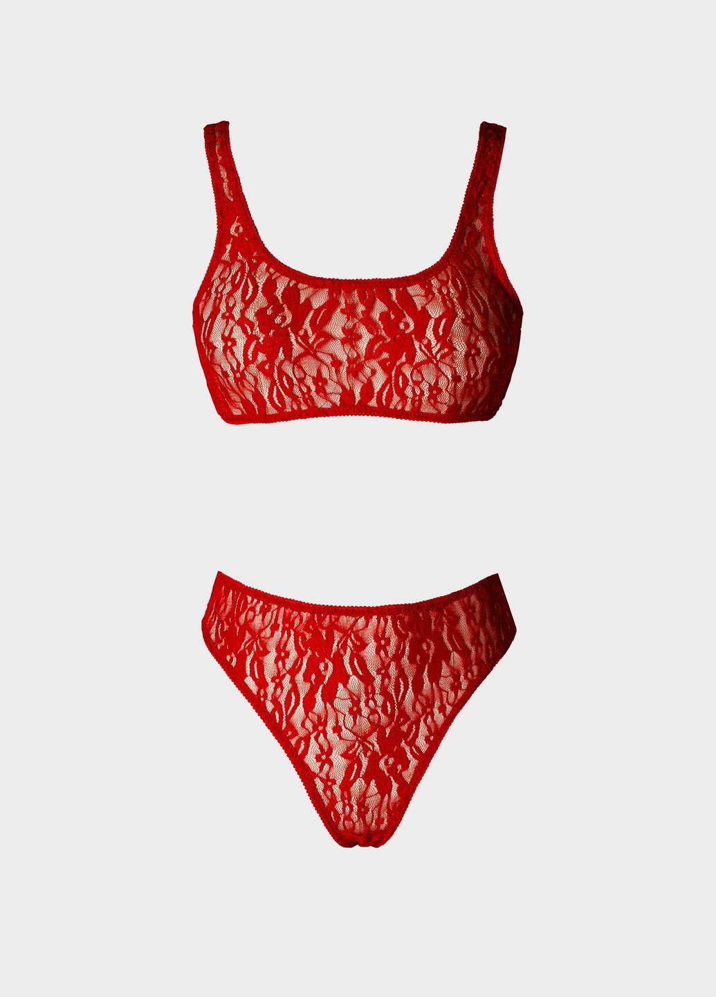 Красный демисезонный комплект (топ, трусики) Gepur