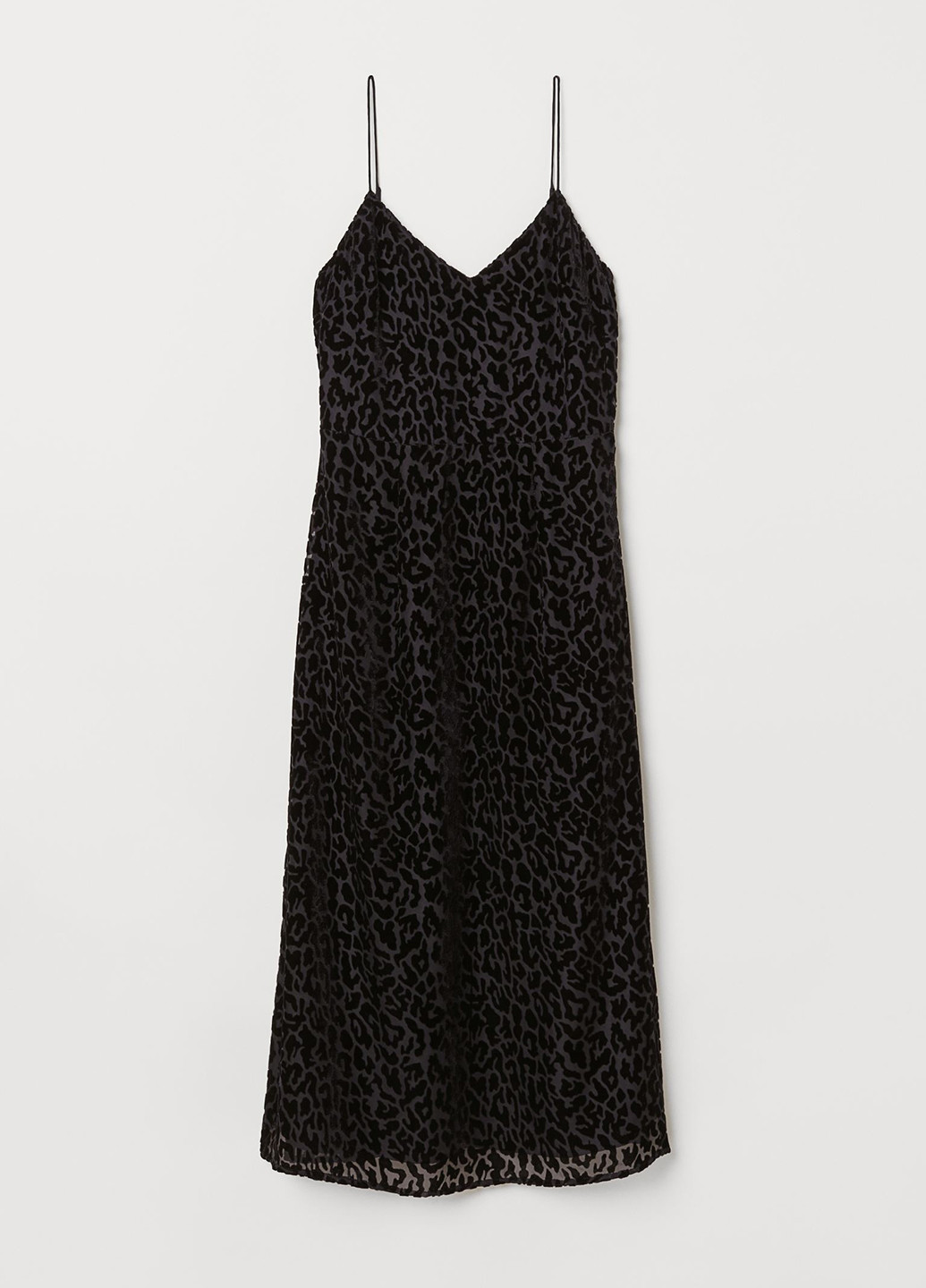 Черное кэжуал платье а-силуэт H&M леопардовый