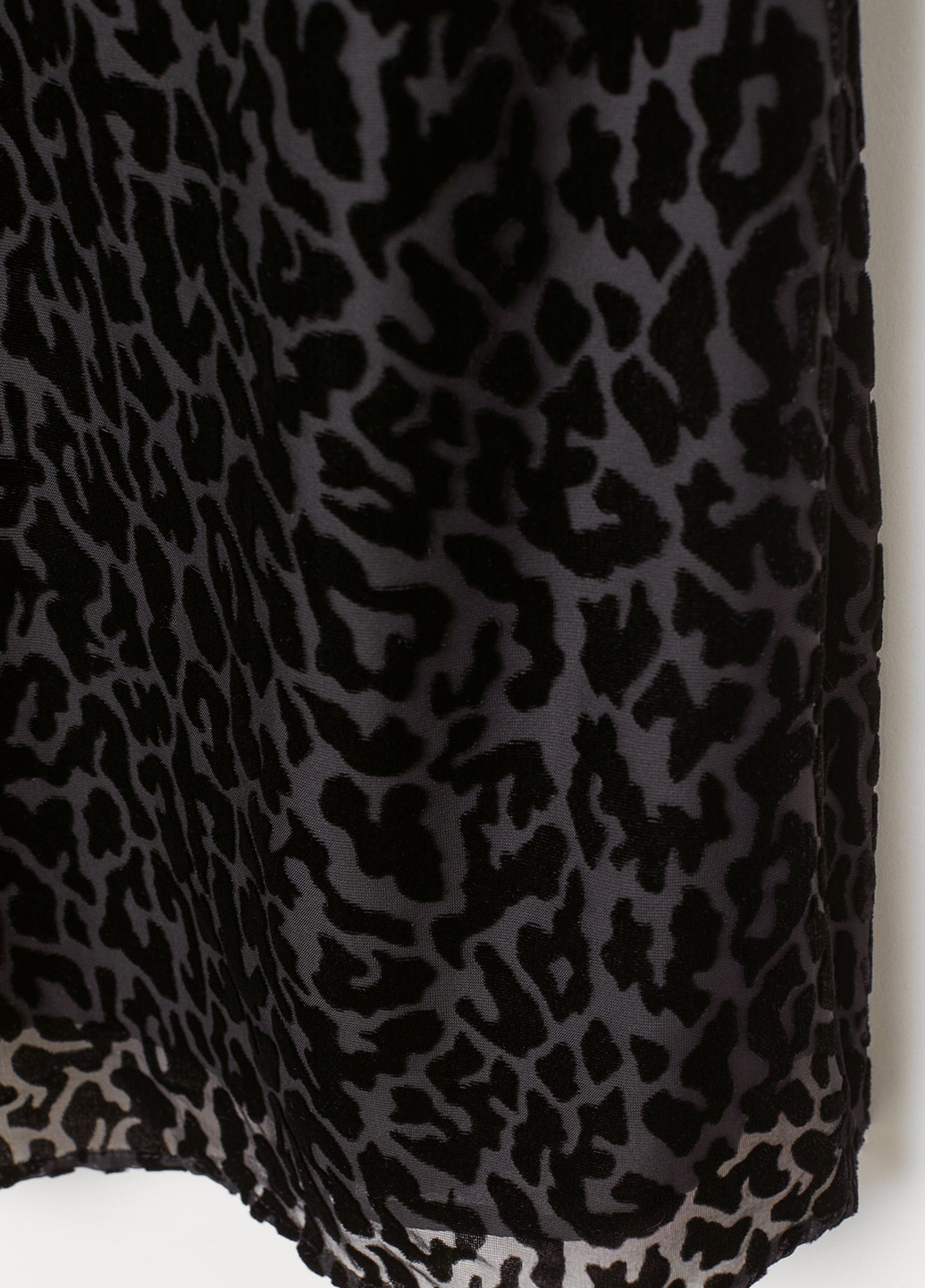 Черное кэжуал платье а-силуэт H&M леопардовый
