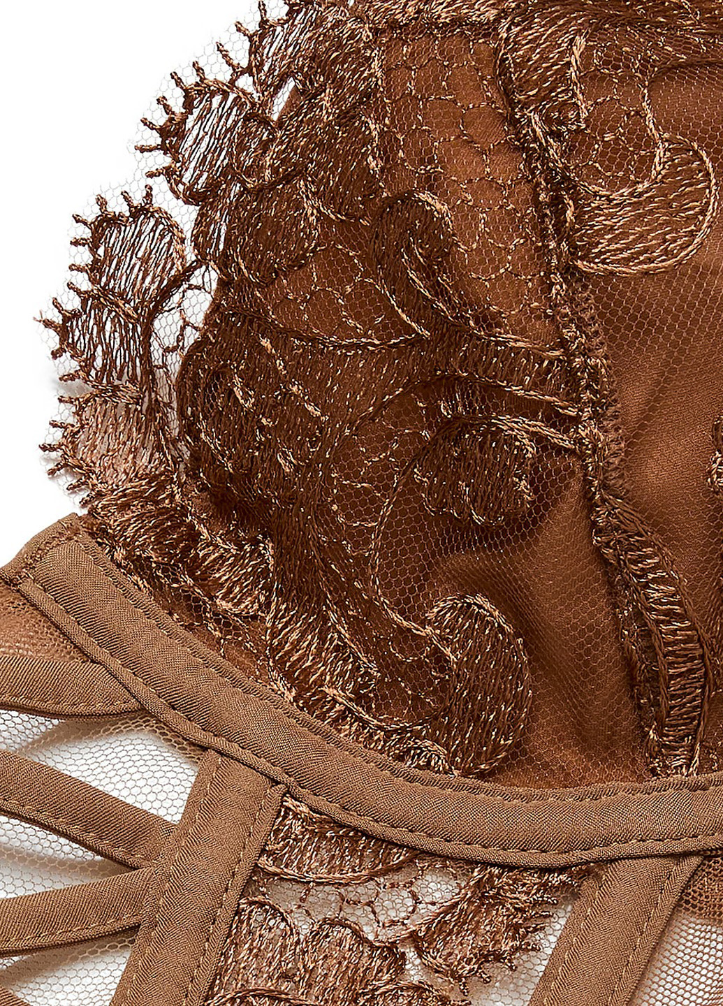 Коричневый демисезонный комплект (бюстье, трусики) Victoria's Secret