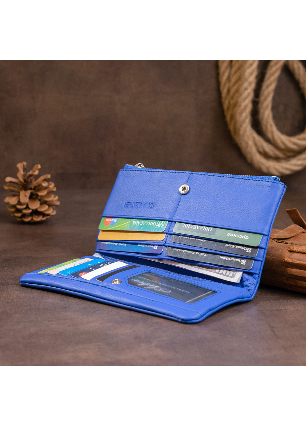Жіночий шкіряний гаманець 18,5х9х1,5 см st leather (252134147)