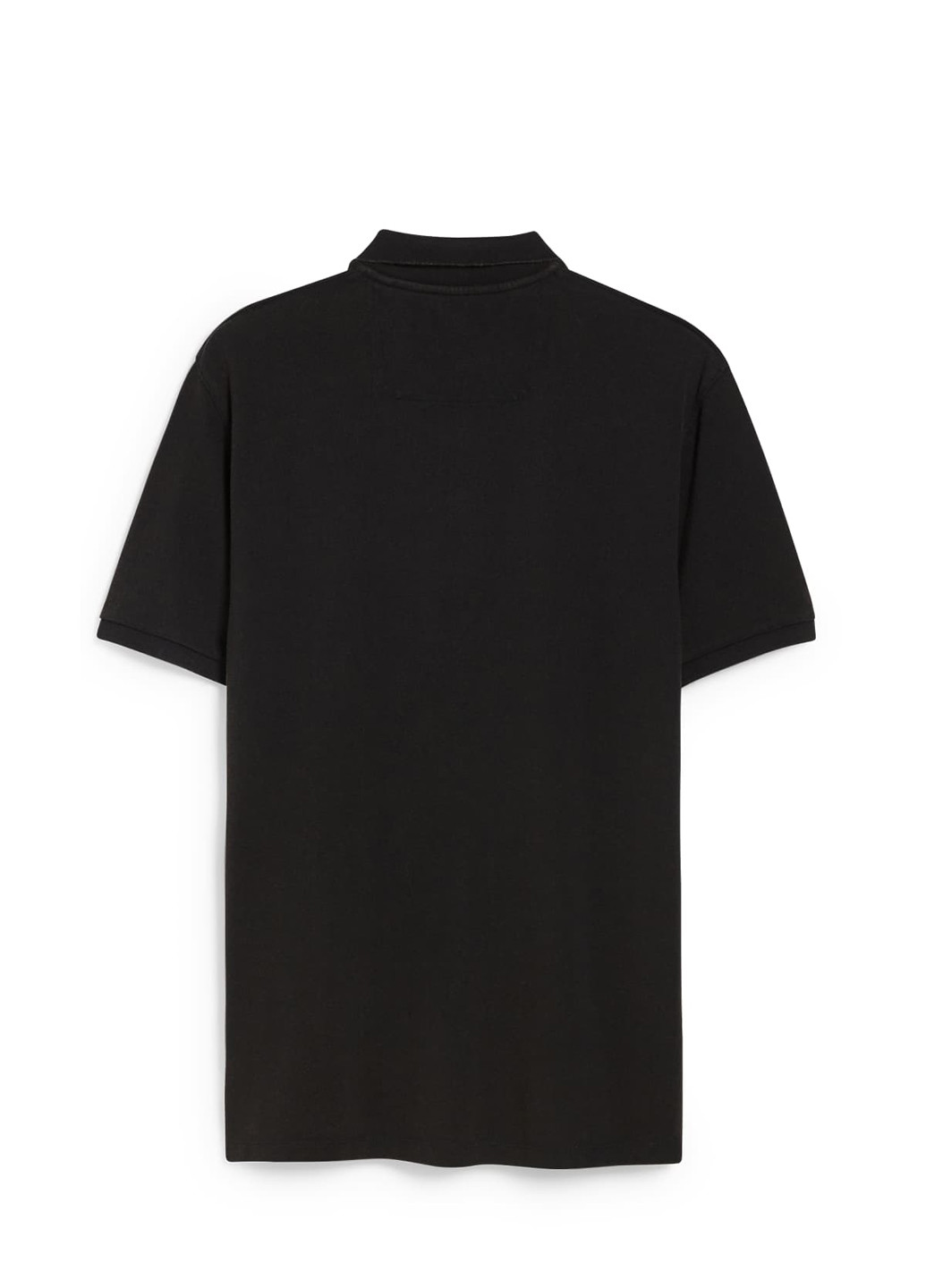 Черная футболка-поло для мужчин C&A однотонная