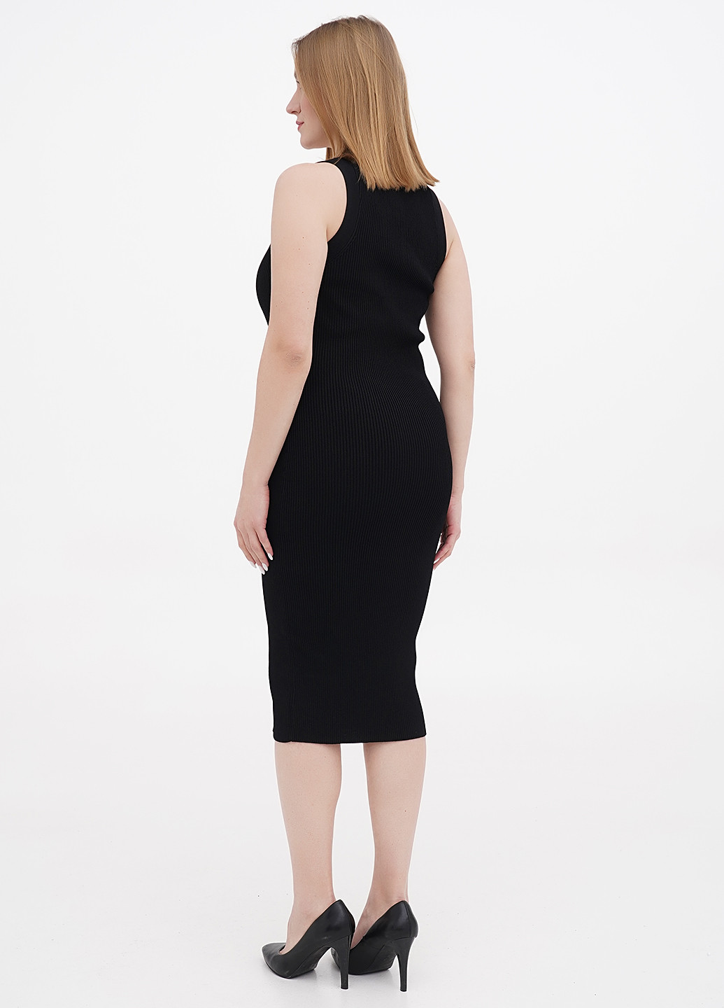 Черное кэжуал платье платье-майка, футляр Michael Kors однотонное
