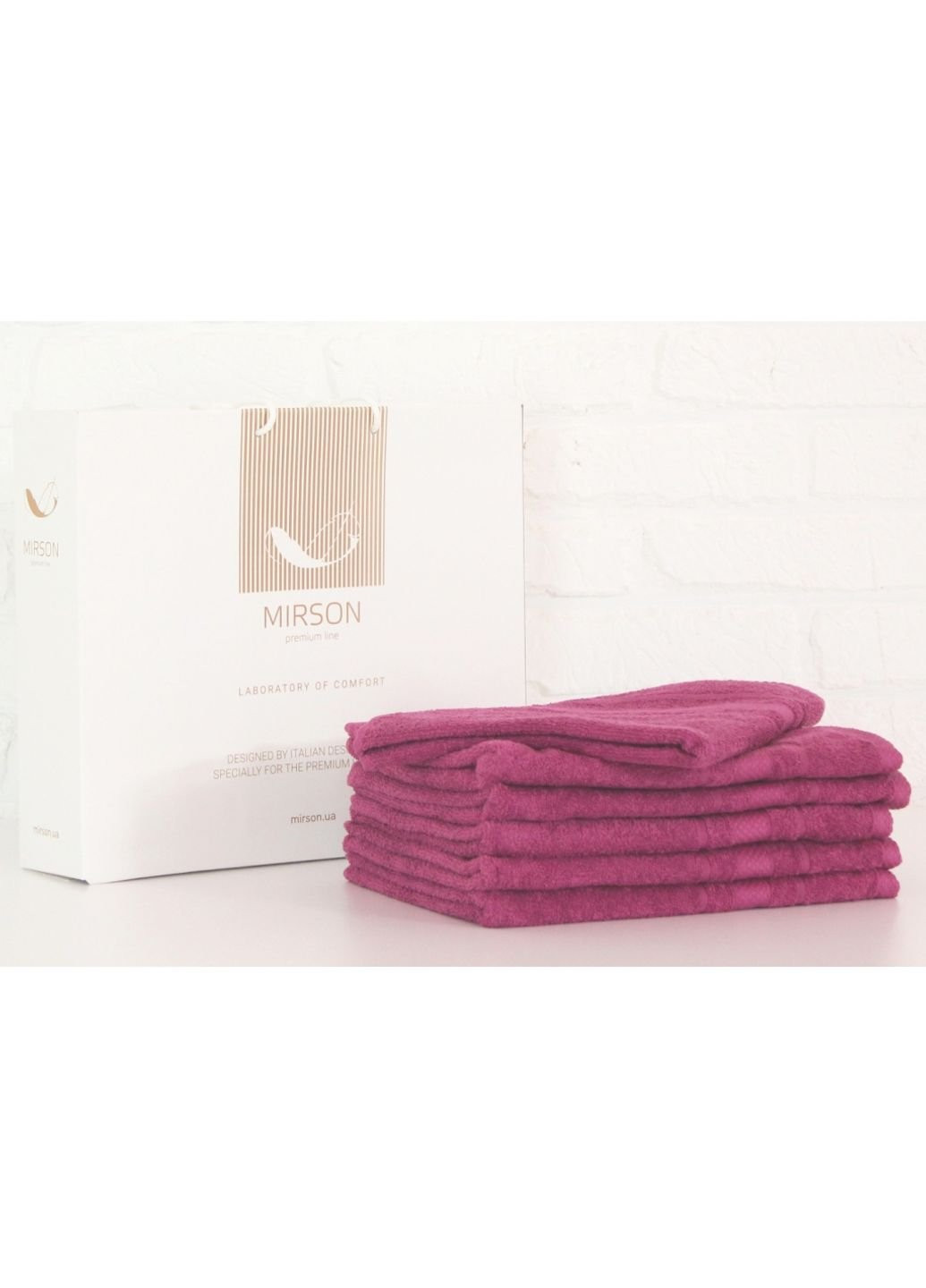 No Brand полотенце mirson набор банных №5081 elite softness plum 70х140 6 шт (2200003524215) малиновый производство - Украина