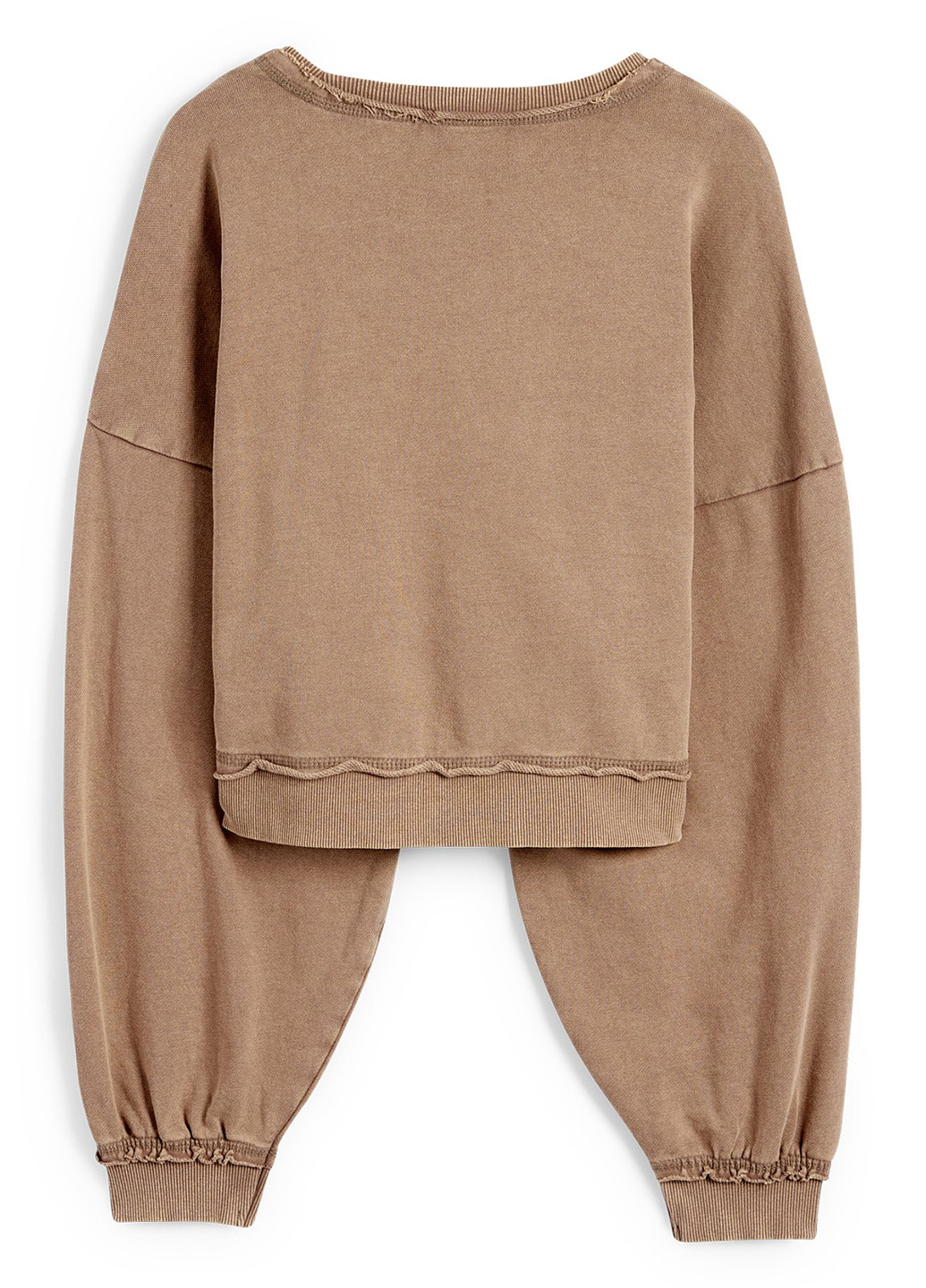 Темно-бежевий світшот C&A однотонний без декору (362157903)