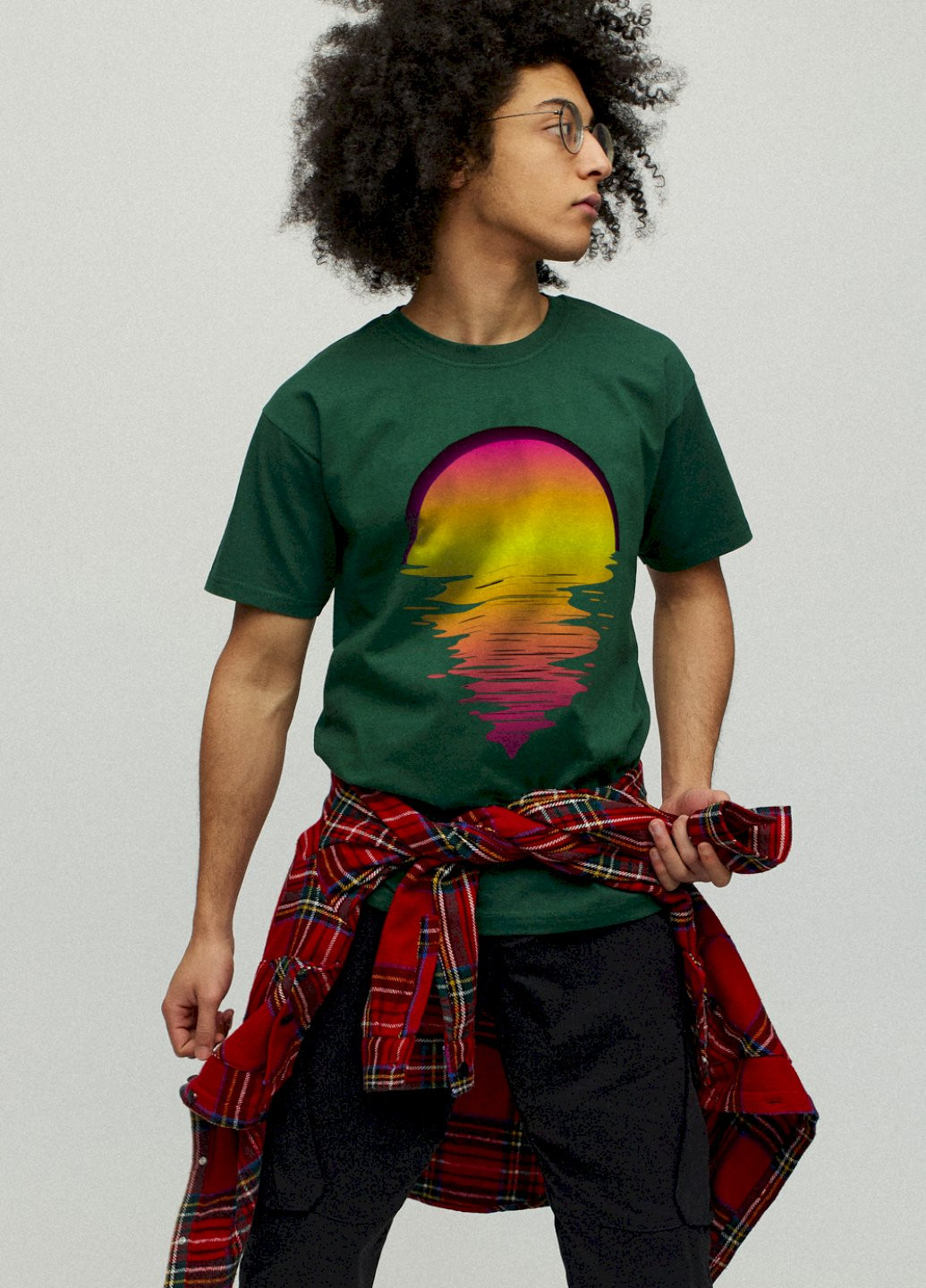 Темно-зелена футболка чоловіча YAPPI