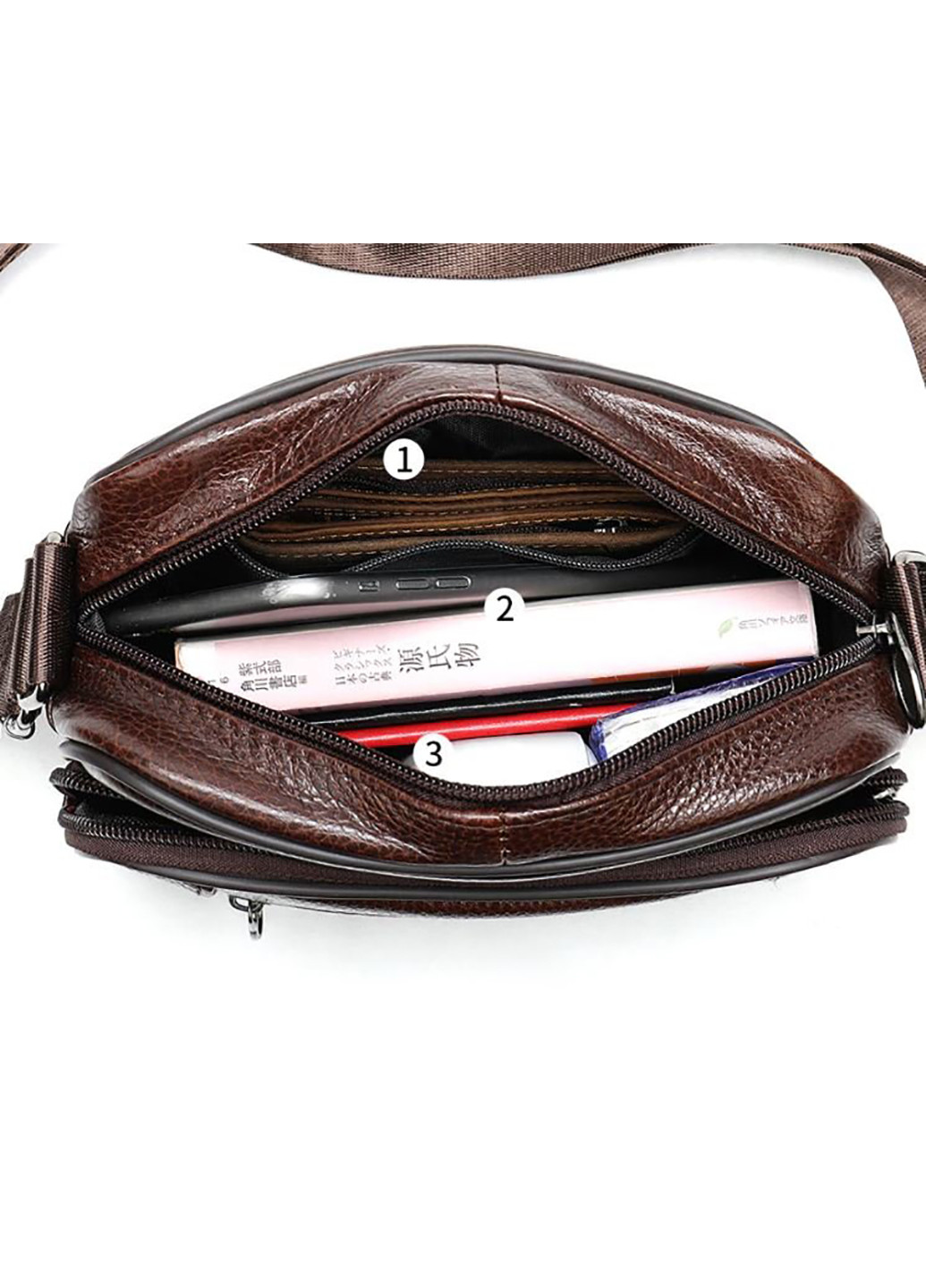 Чоловіча шкіряна сумка 20х16,5х7 см Vintage (229458726)