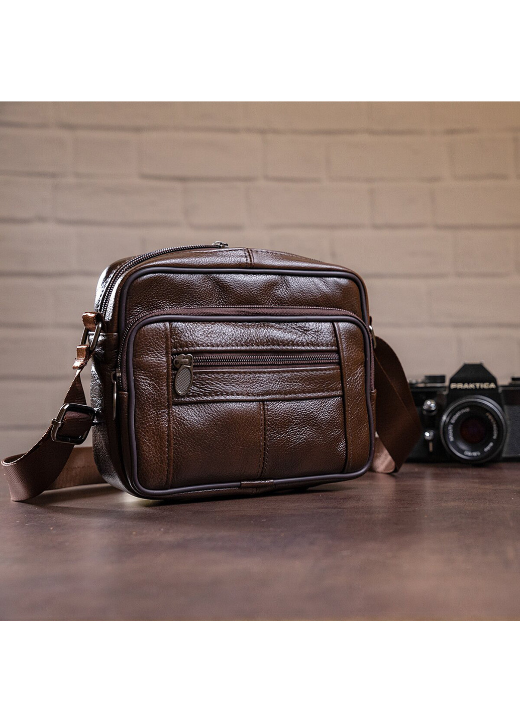Чоловіча шкіряна сумка 20х16,5х7 см Vintage (229458726)