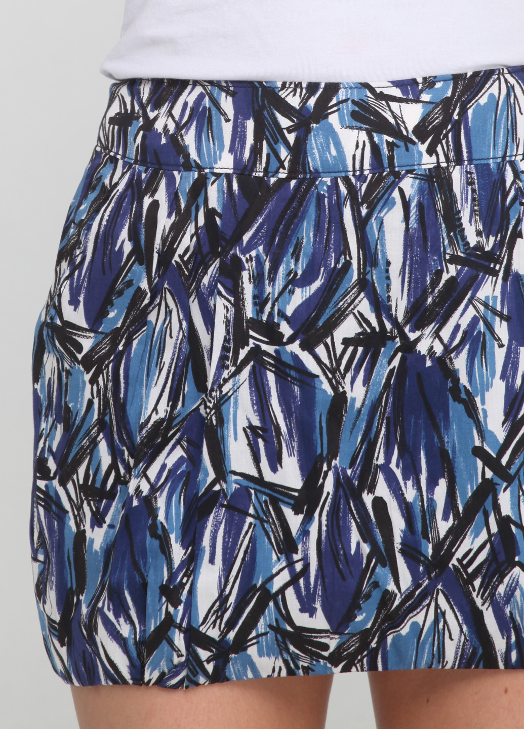 Синяя кэжуал с абстрактным узором юбка Miss Sixty