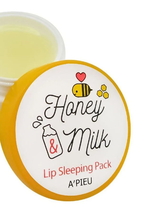 Молочно-медова нічна маска для губ Honey & Milk Lip Sleeping Pack 6,7 г A'pieu (248204651)