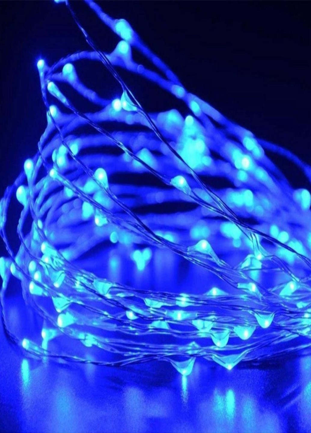 Світлодіодна гірлянда нитка Краплі роси на 200 Led електрична синя (184941101) Francesco Marconi (204146813)