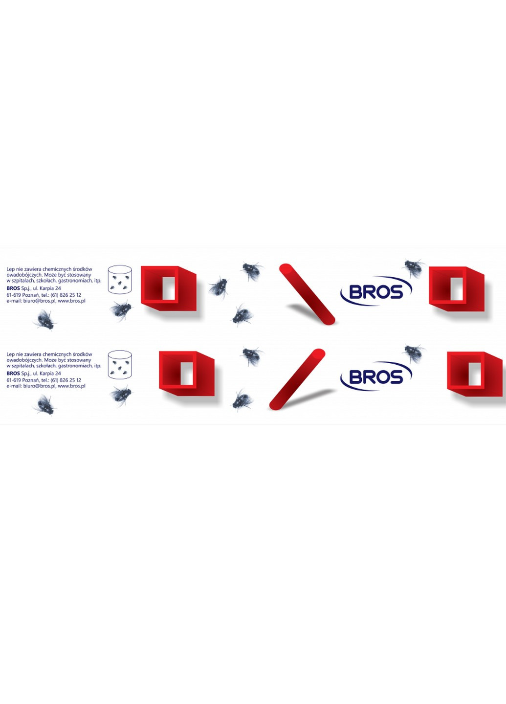 Липкая полоска от мух Брос () 33х10 см Bros (218235323)