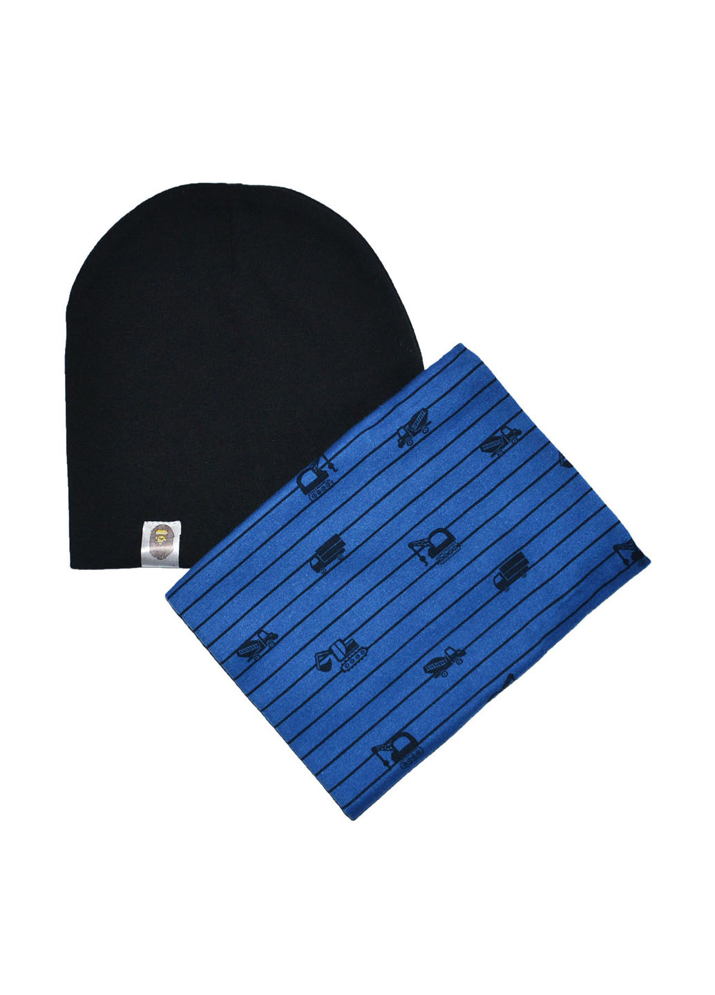 Черный демисезонный комплект (шапка, шарф-снуд) Sweet Hats