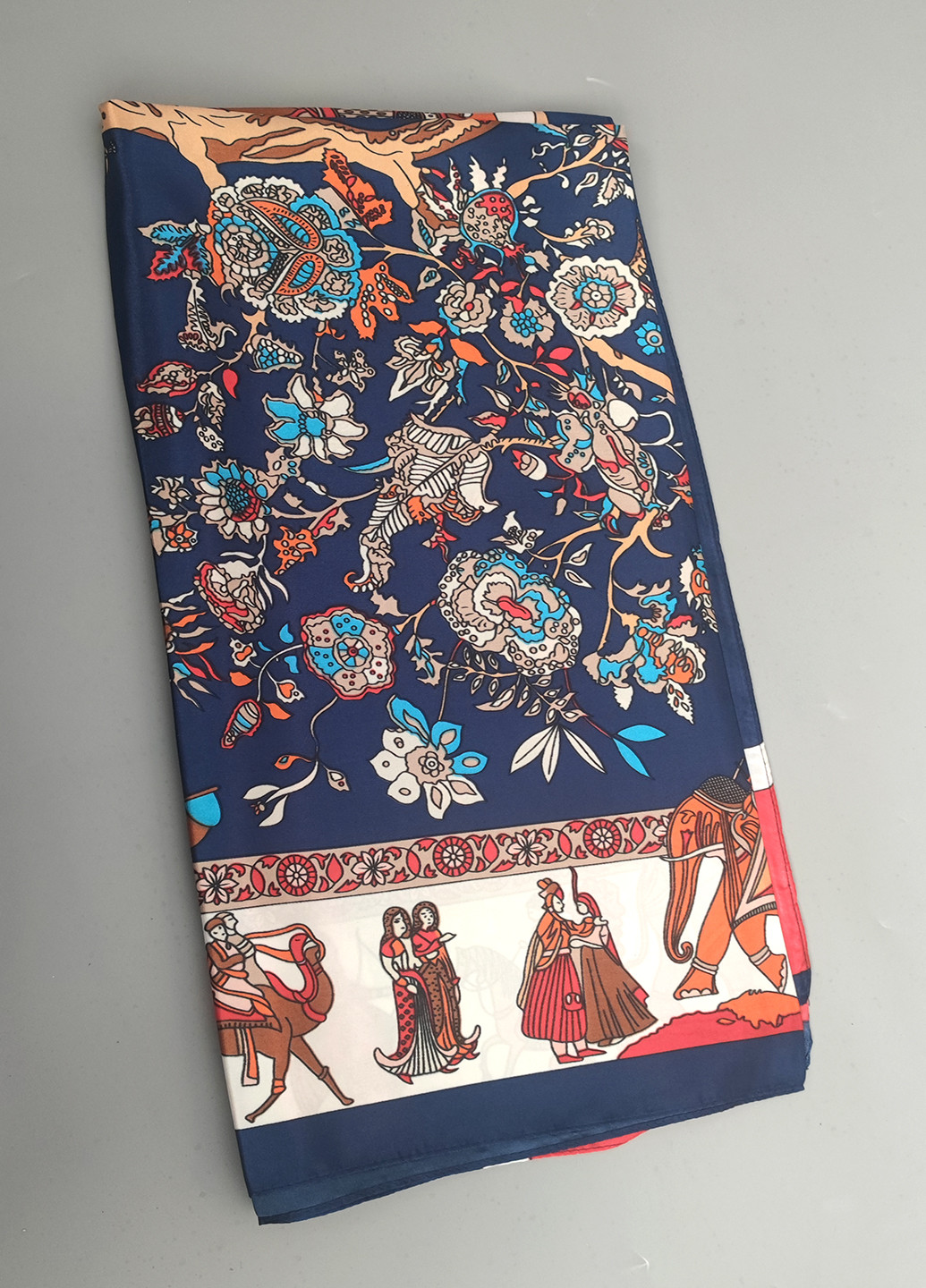 Живописный атласный женский платок, 90*90см Mulberry (254249169)