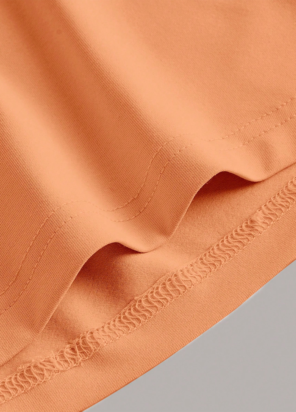 Светло-оранжевое кэжуал платье силуэтная SHEIN однотонное