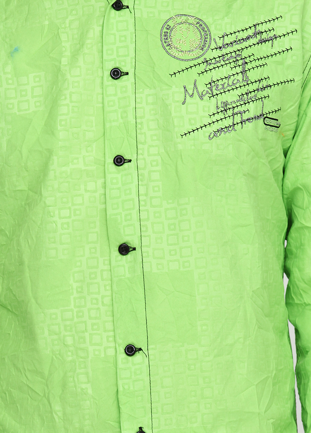 Салатовая кэжуал рубашка с рисунком La Corne с длинным рукавом