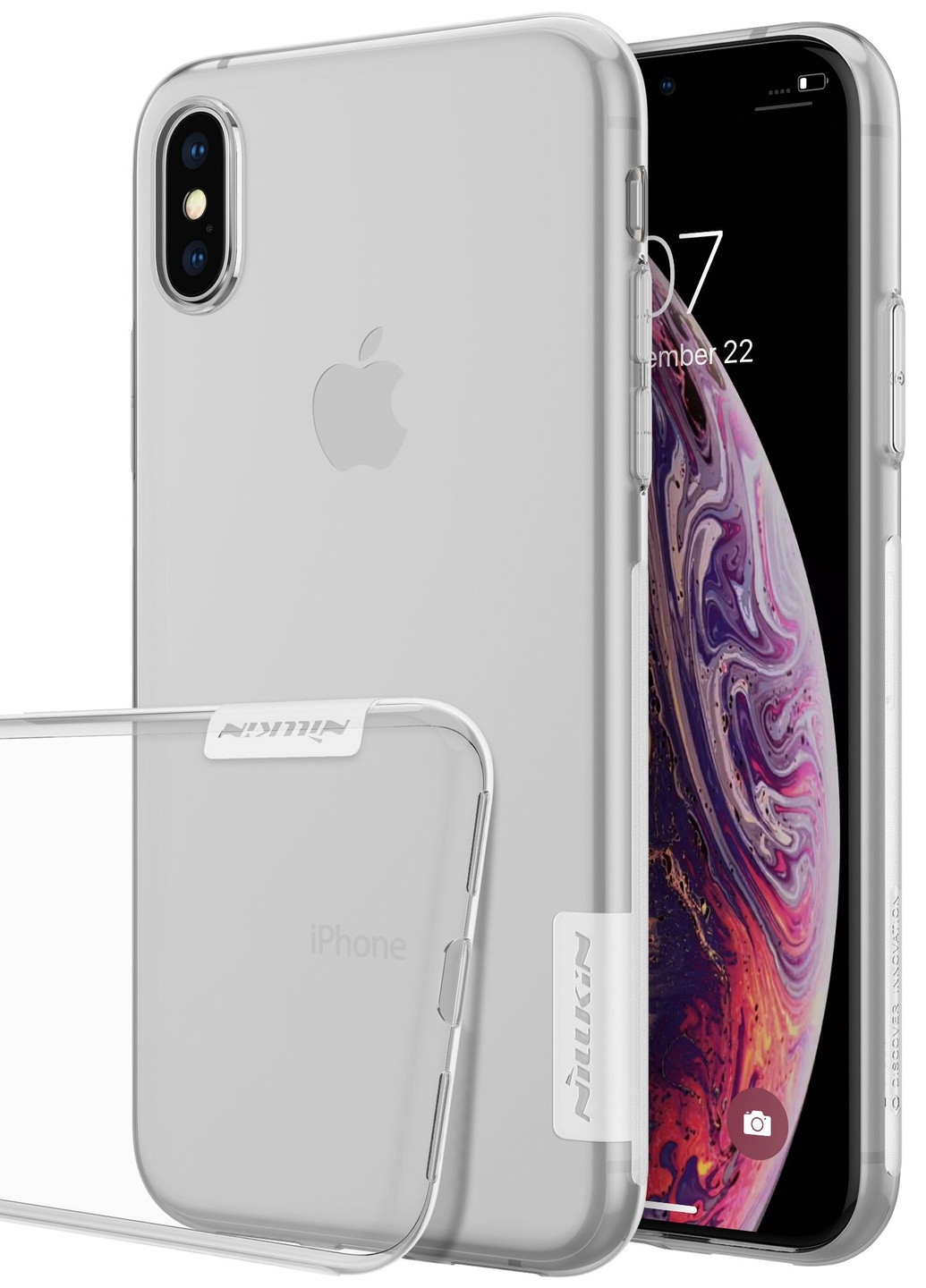 Чехол прозрачный силиконовый Nature TPU Case iPhone X/Xs Clear Nillkin (220821707)