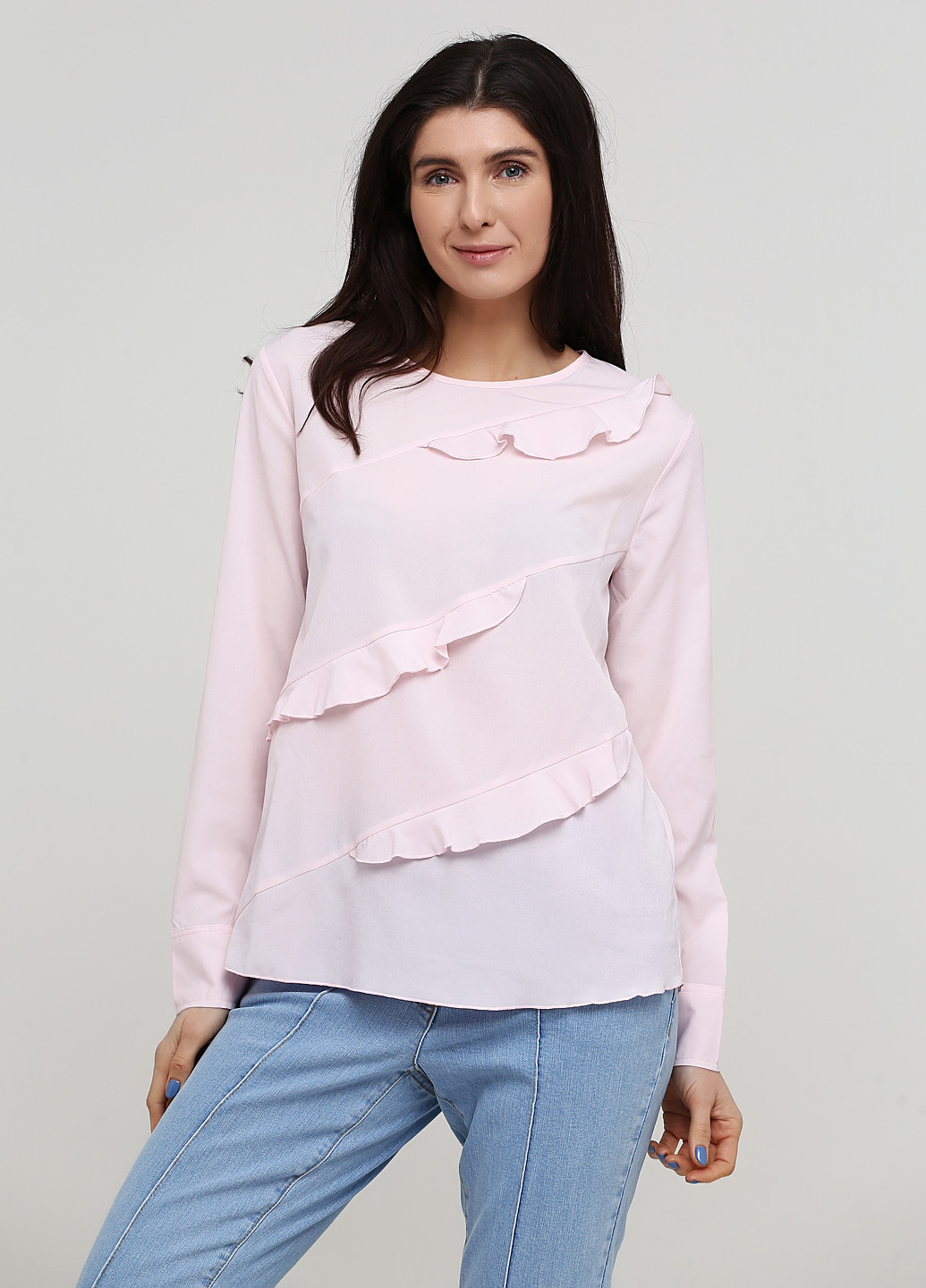 Светло-розовая демисезонная блуза Heine