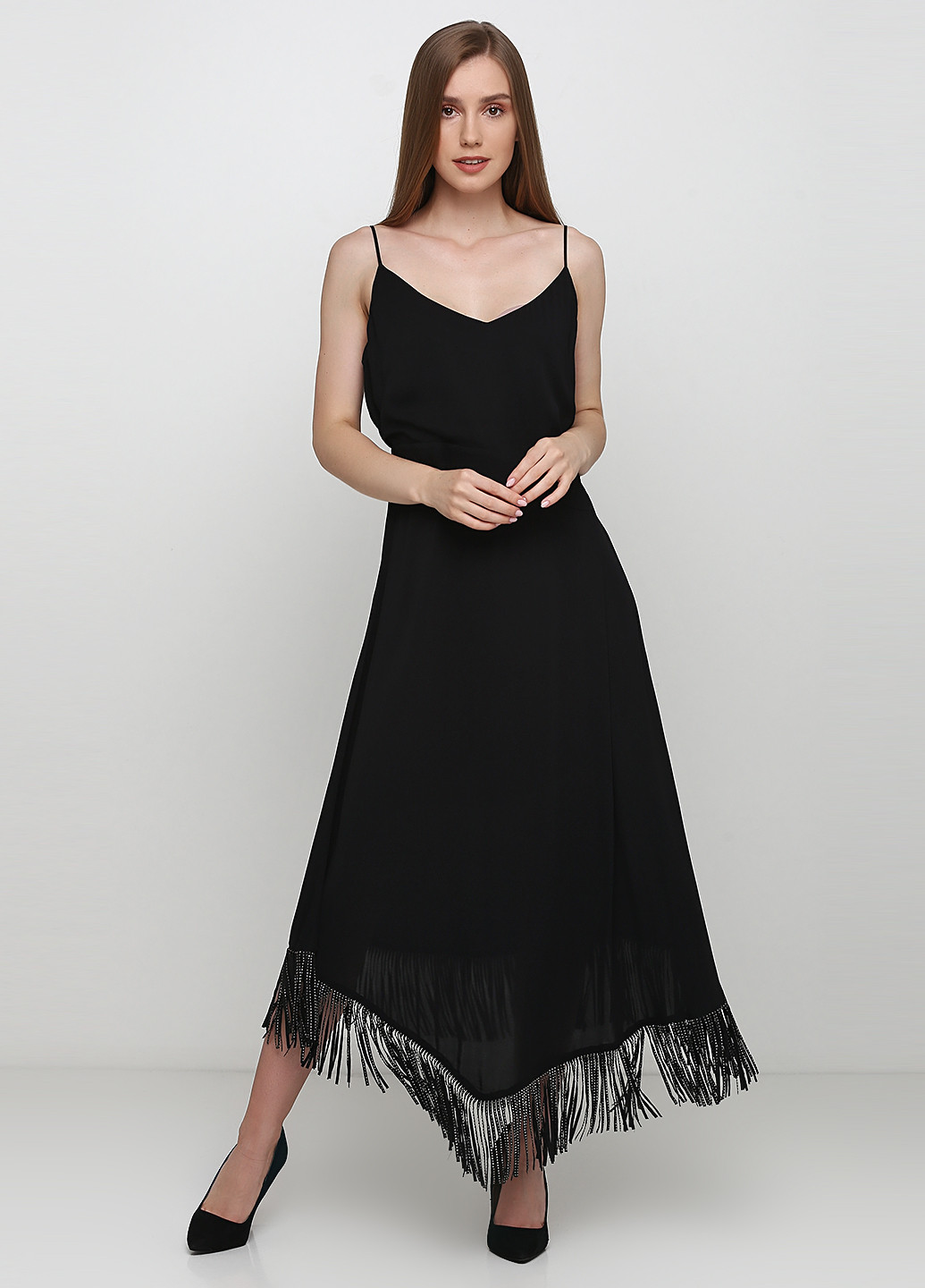 Чорна кежуал сукня кльош Just Cavalli однотонна