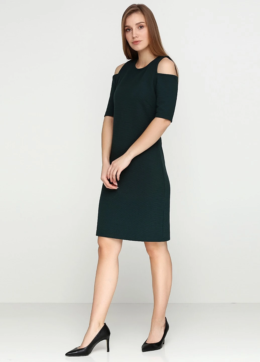 Темно-зелена кежуал сукня H&M однотонна