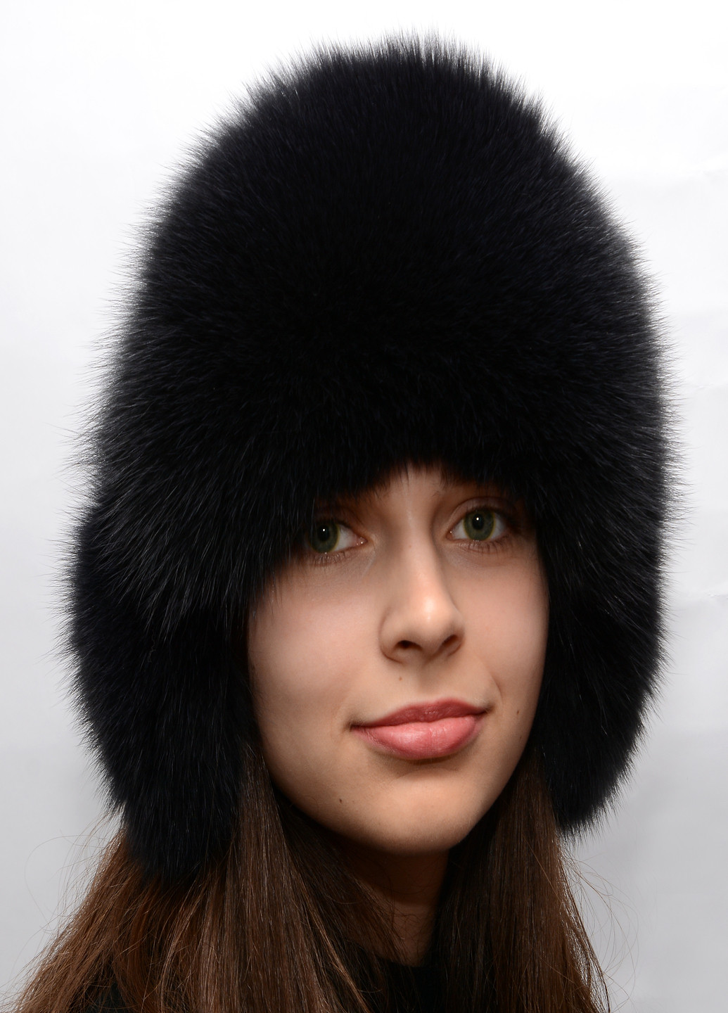 Женская зимняя меховая шапка ушанка из меха песца Меховой Стиль ушанка на трикотаже (212875026)