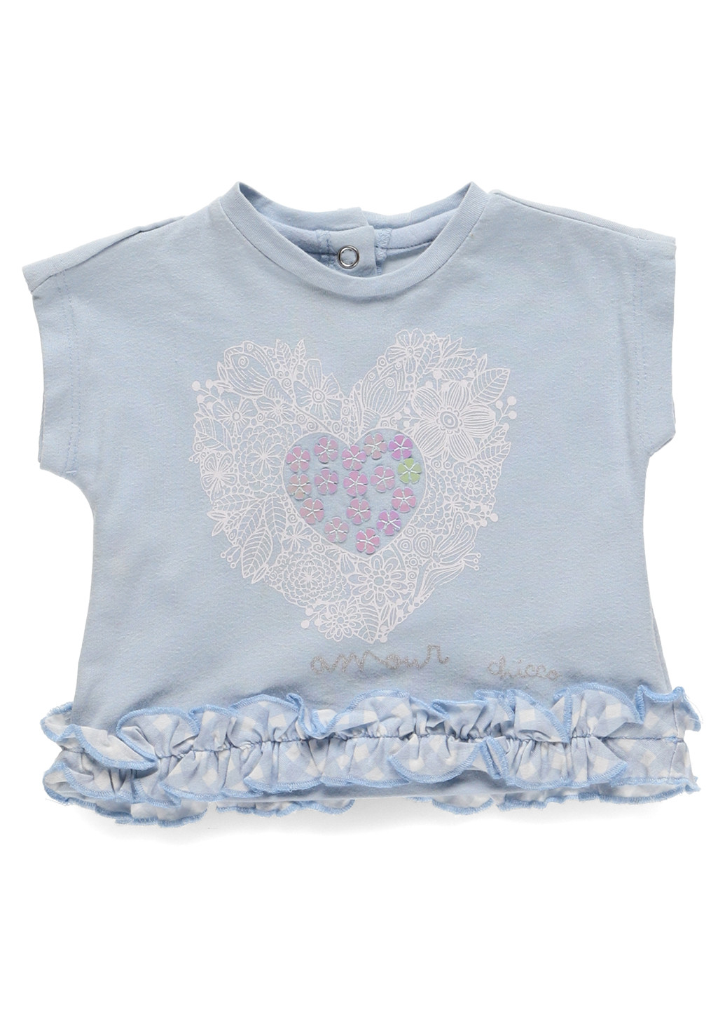 Голубая летняя футболка Chicco