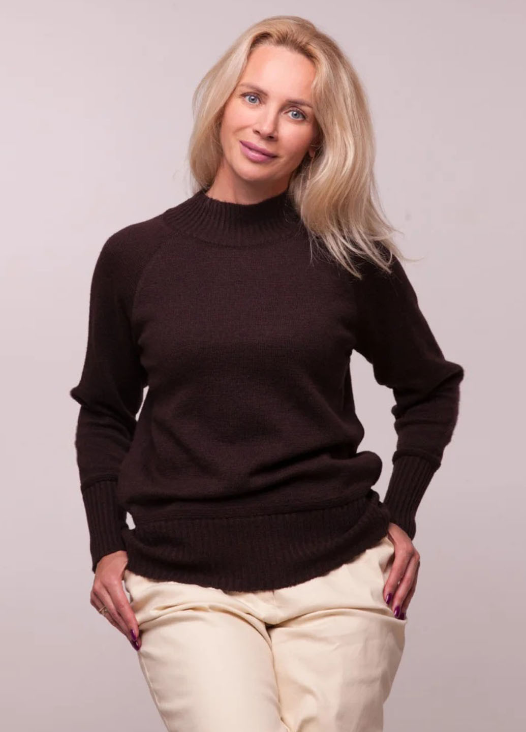 Темно-коричневий демісезонний джемпер джемпер Fashion