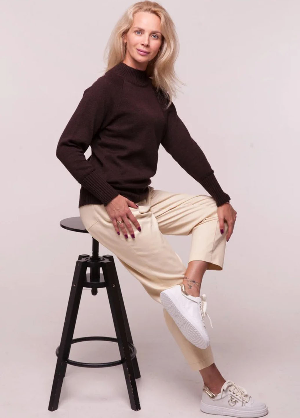 Темно-коричневий демісезонний джемпер джемпер Fashion