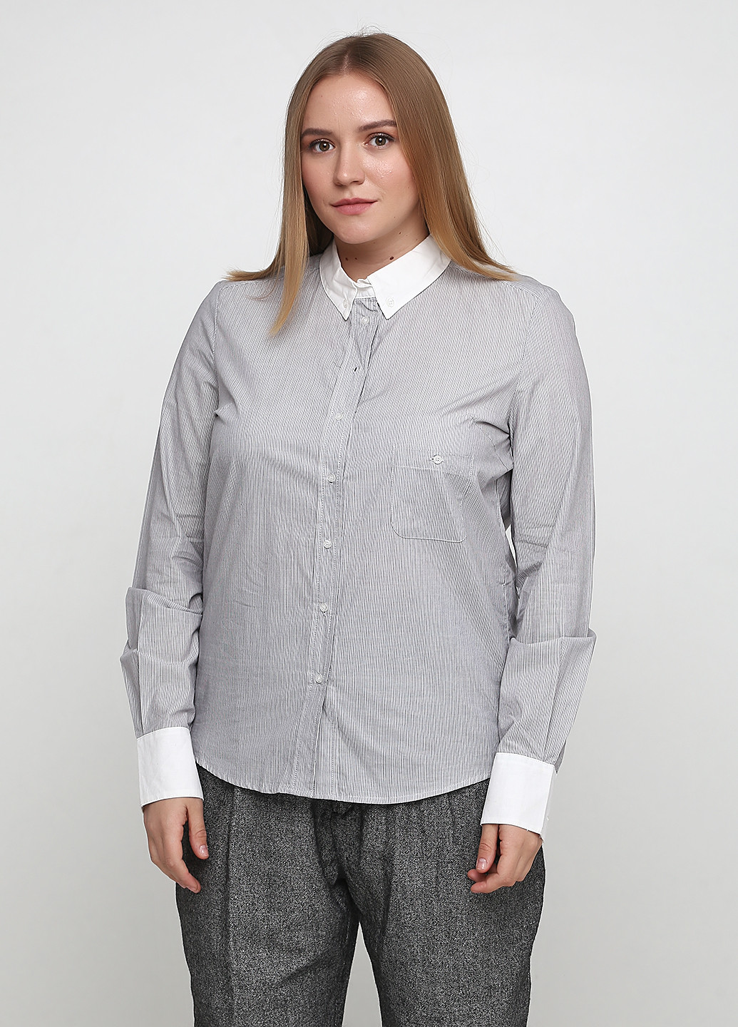 Комбинированная демисезонная блуза Kookai
