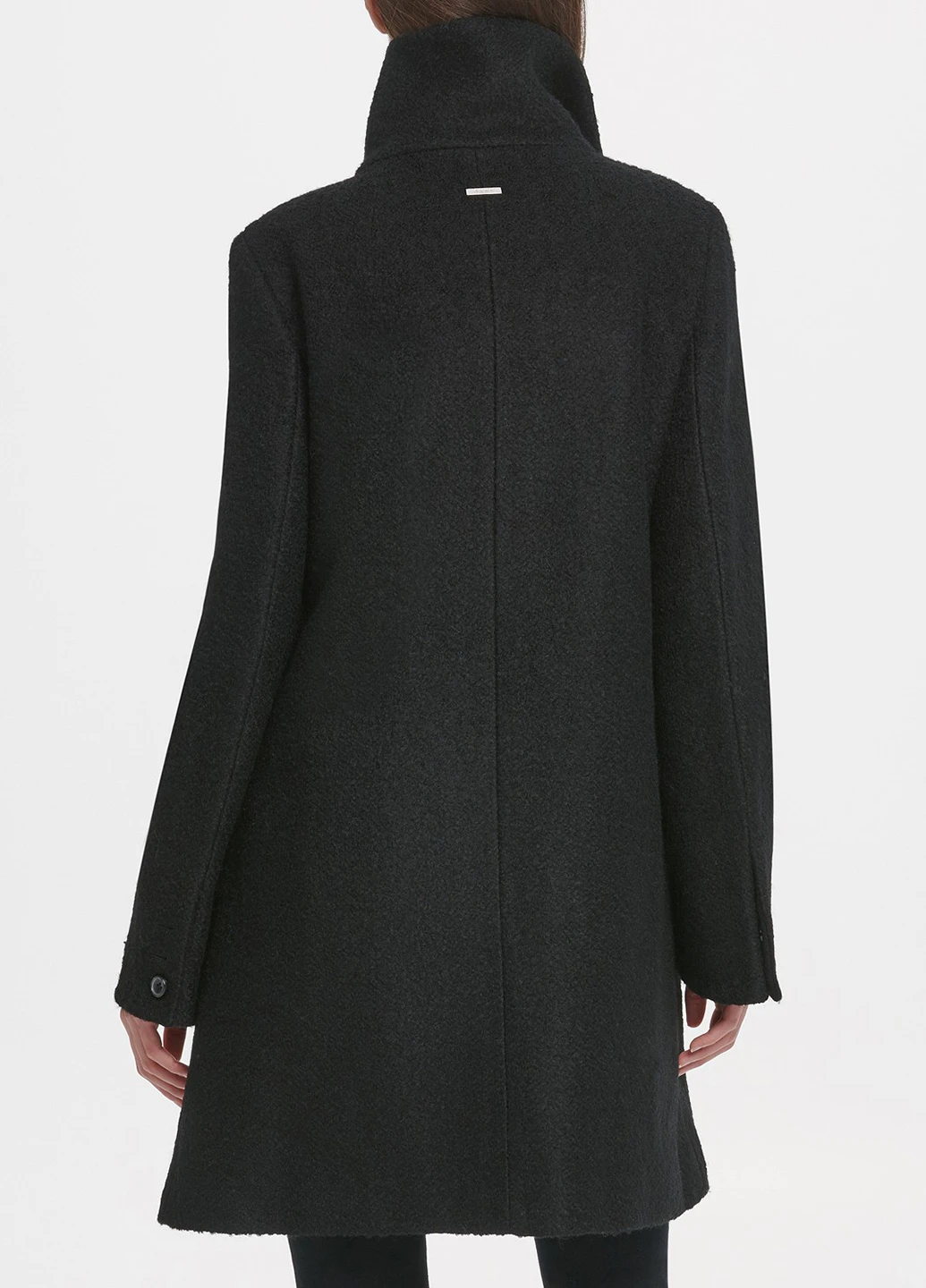 Чорне демісезонне Пальто однобортне DKNY