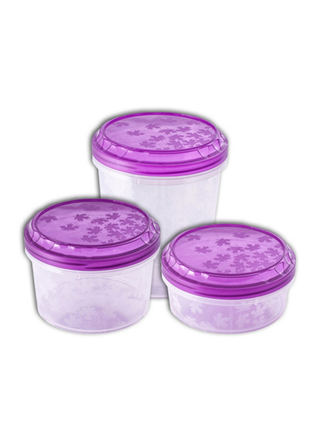 Комплект емкостей для морозилки RUKKOLA TWIST.3шт (0.375л +0.6л+1л) с фиолетовыми крышками (BRQ -1115.3) Branq (216708617)