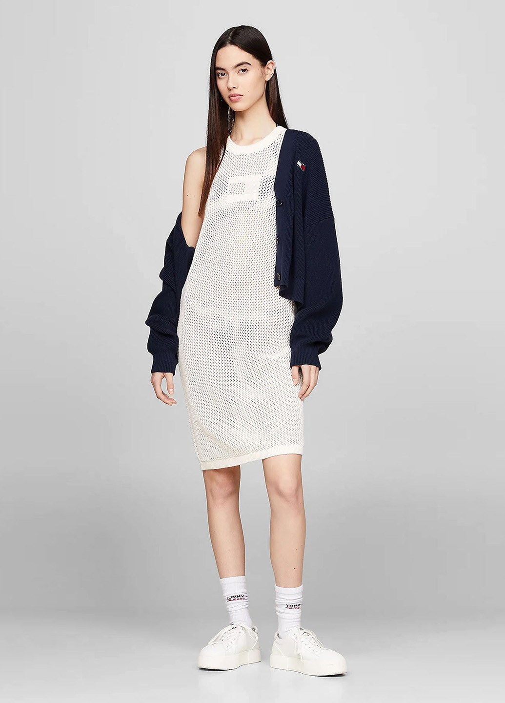 Светло-бежевое кэжуал платье платье-майка Tommy Jeans однотонное