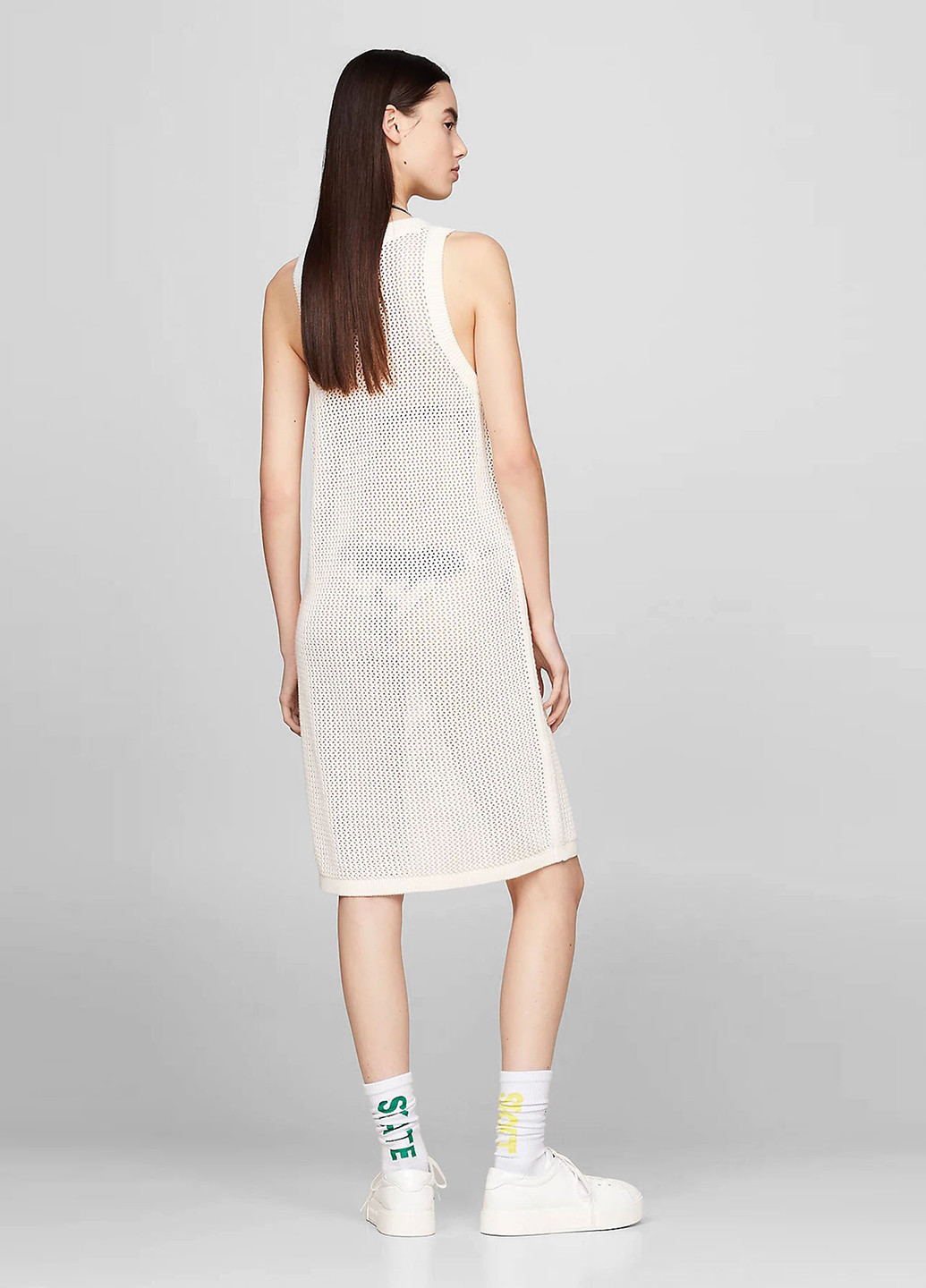 Светло-бежевое кэжуал платье платье-майка Tommy Jeans однотонное