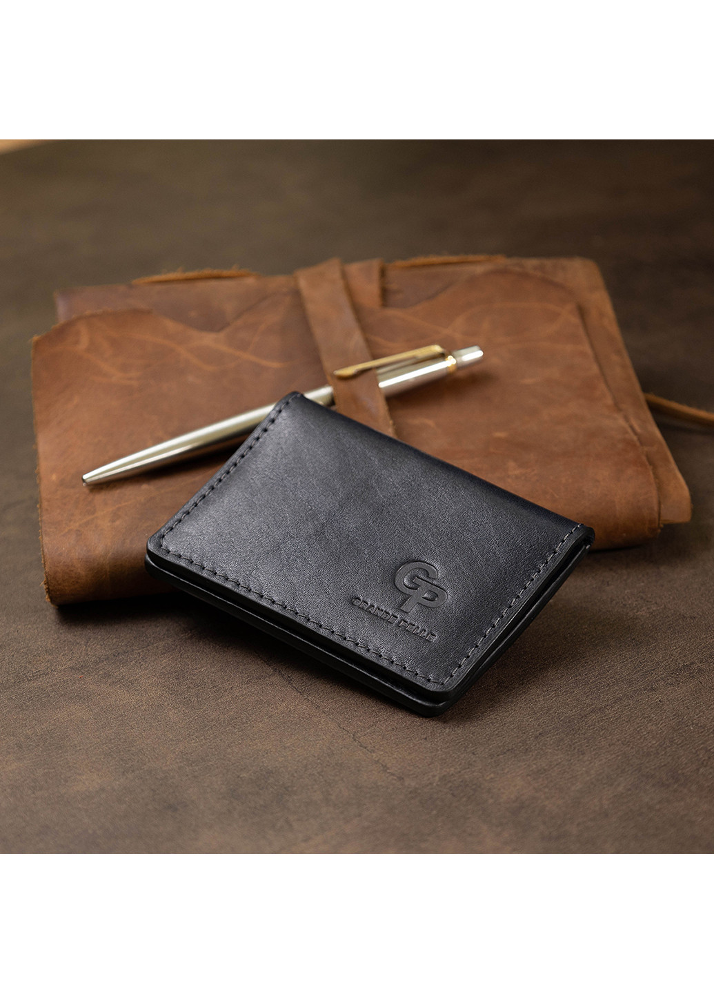 Шкіряна обкладинка для документів 10х7,5х1 см Grande Pelle (250096940)