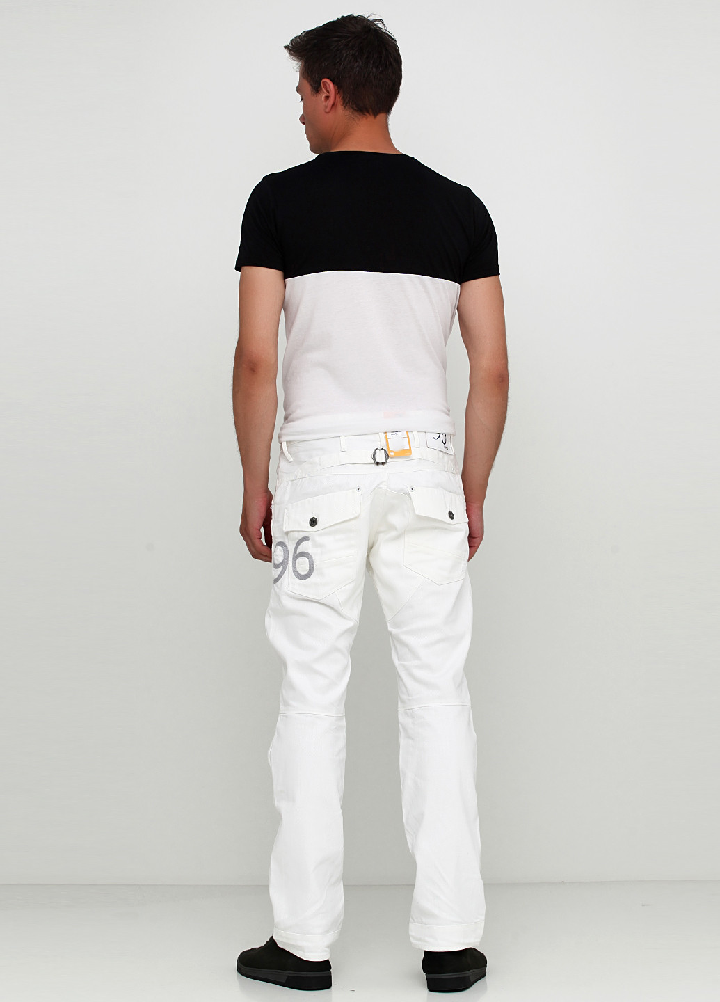 Белые летние прямые джинсы G-Star Raw