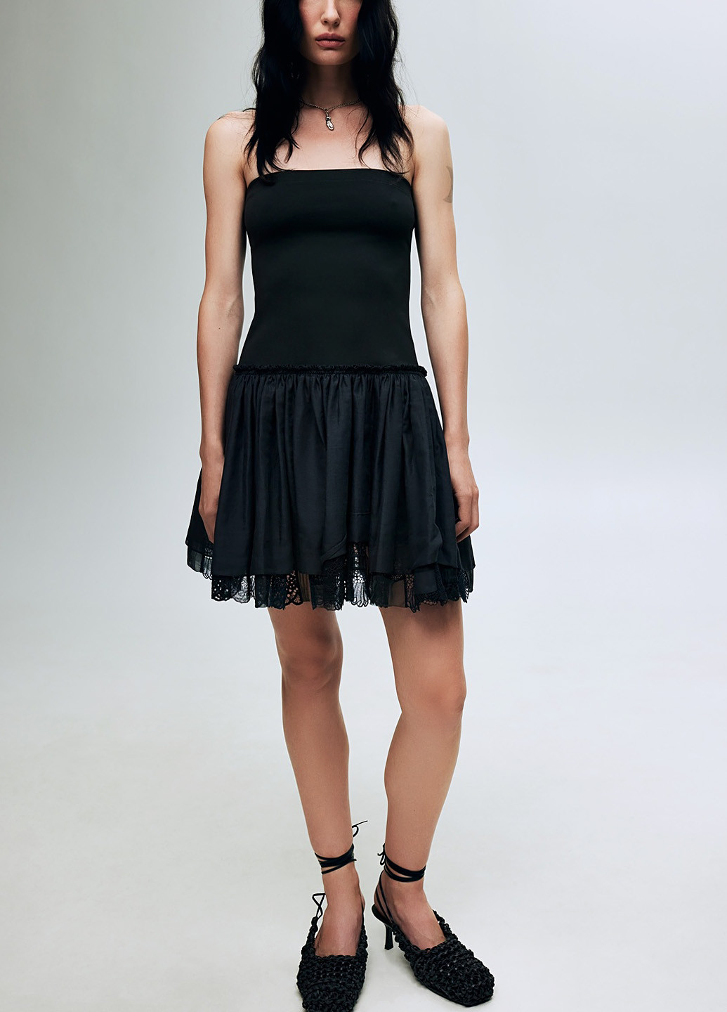 Чорна кежуал сукня кльош, з відкритими плечима bobkova однотонна