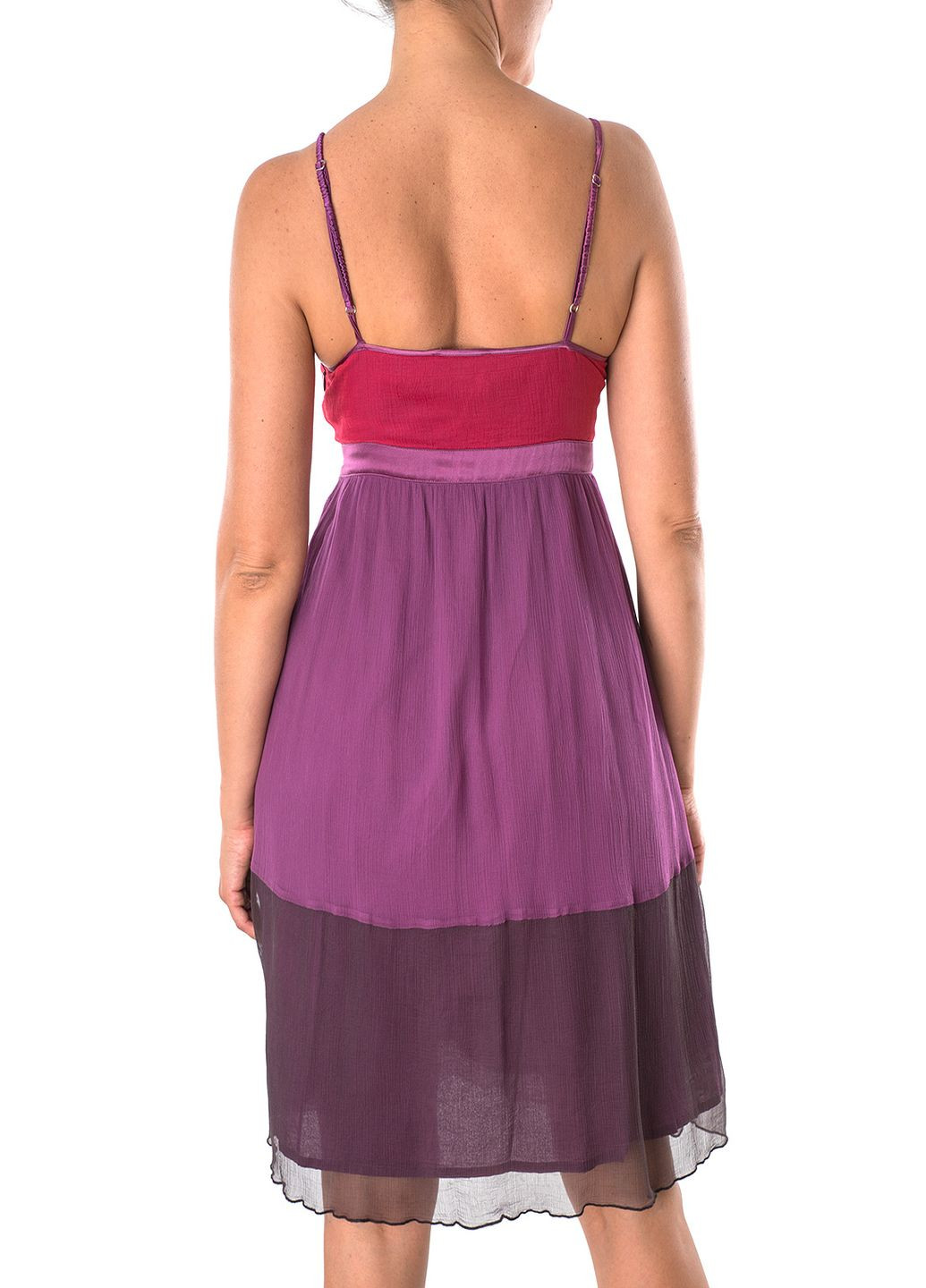 Бордовое кэжуал платье Miss Miss однотонное