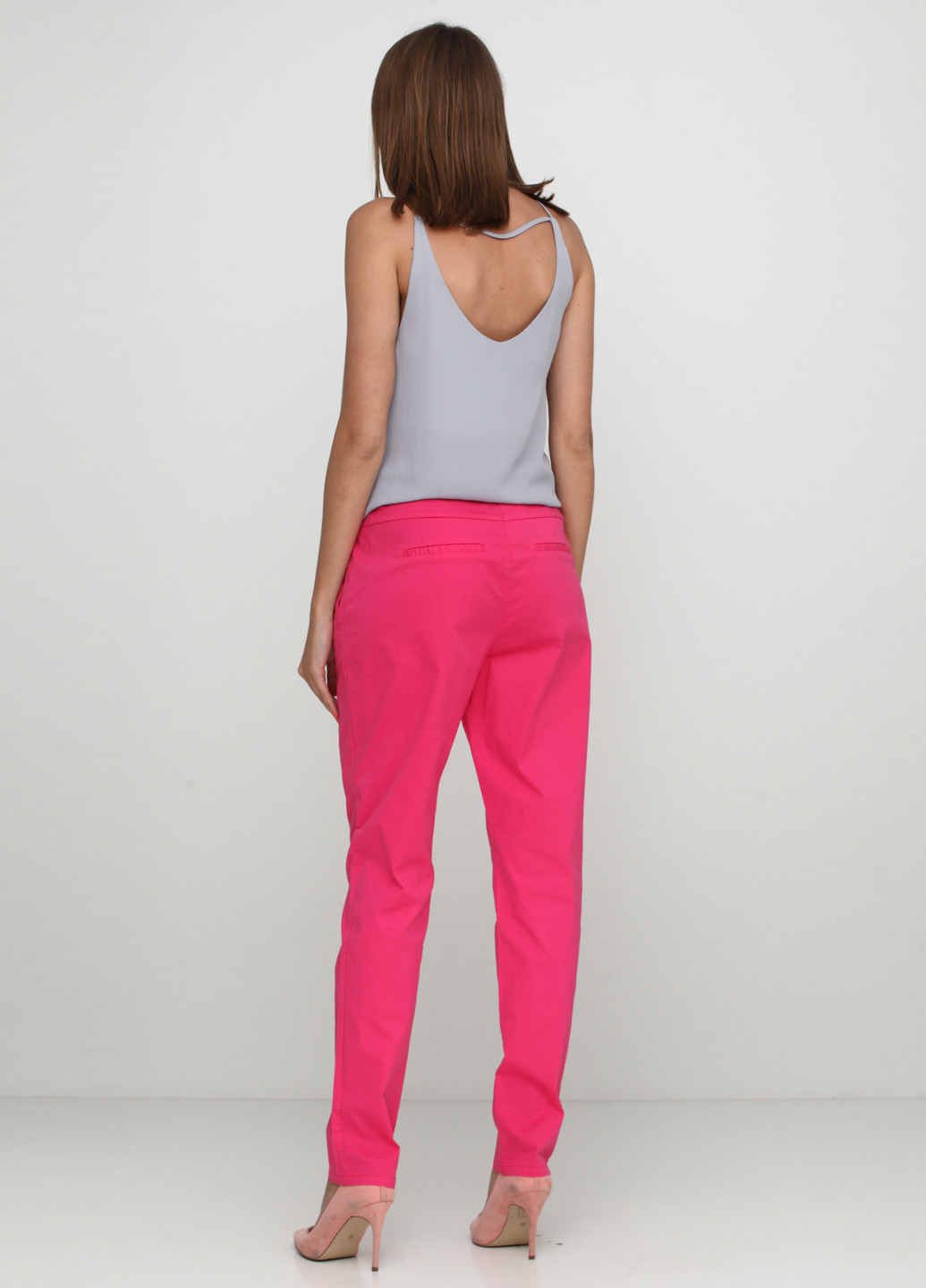 Розовые кэжуал демисезонные зауженные брюки Vero Moda