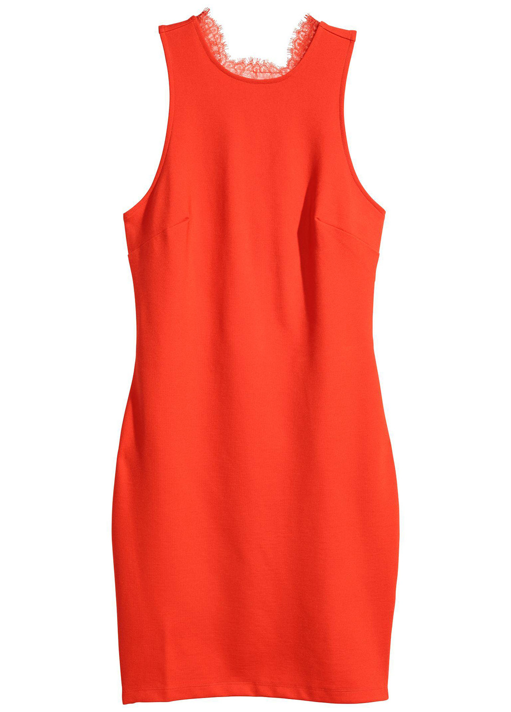 Червона коктейльна плаття футляр H&M однотонна