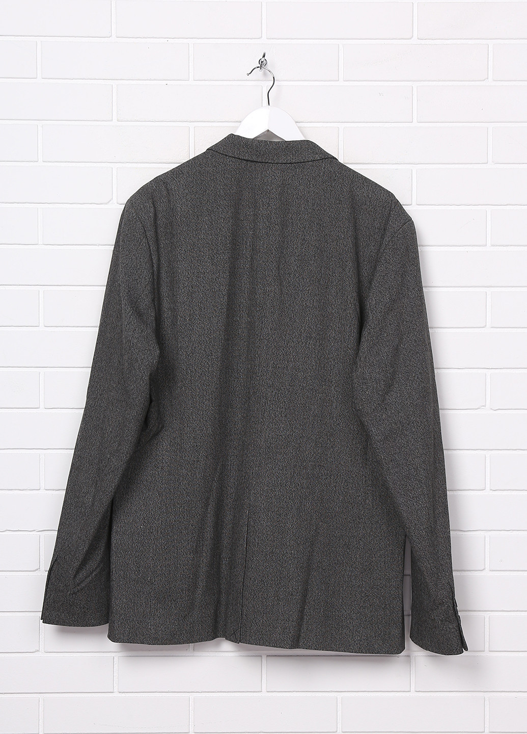 Пиджак H&M с длинным рукавом перец с солью серый кэжуал