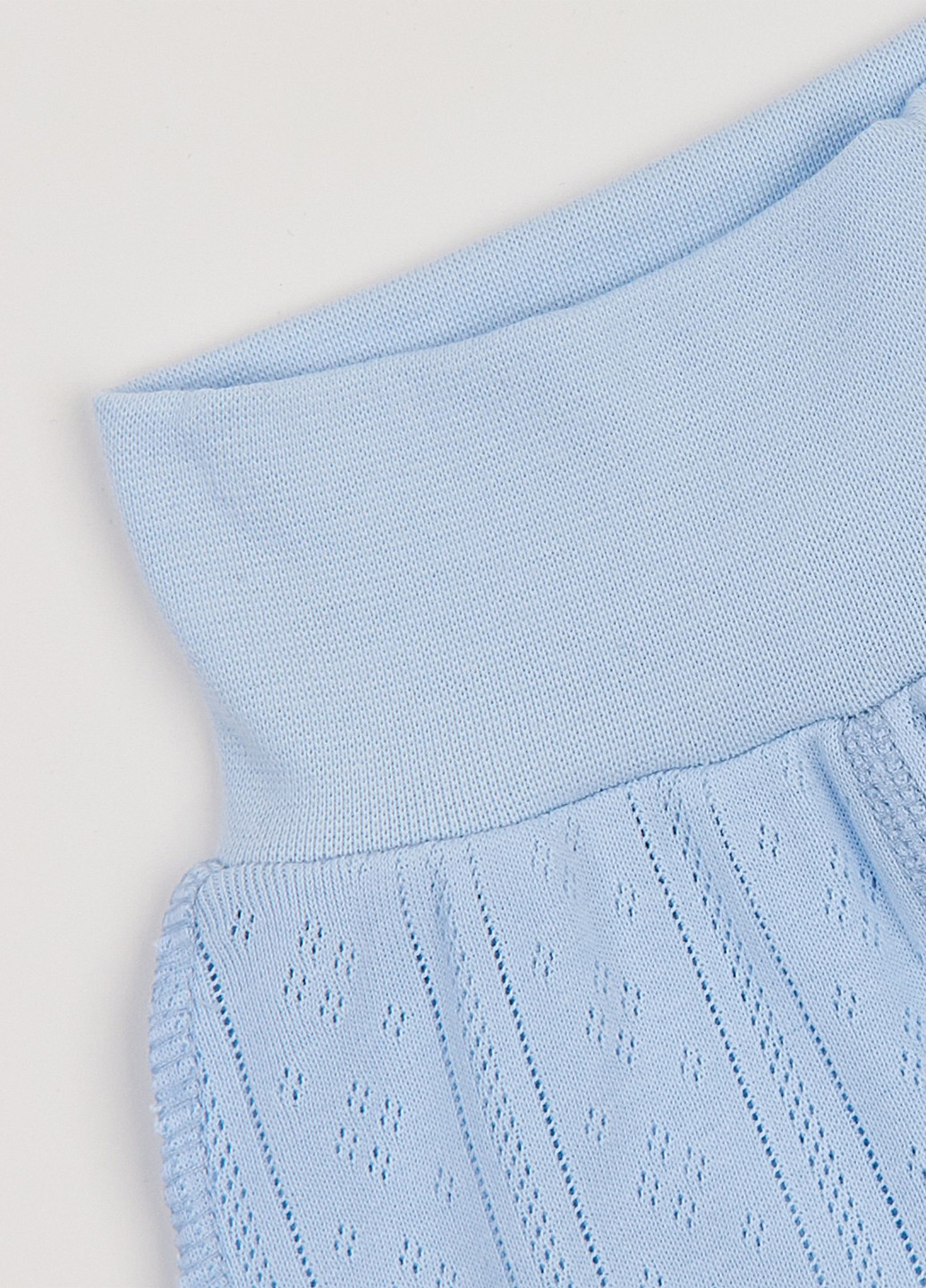 Блакитний демісезонний комплект (распашонка, повзунки, шапка) Ляля