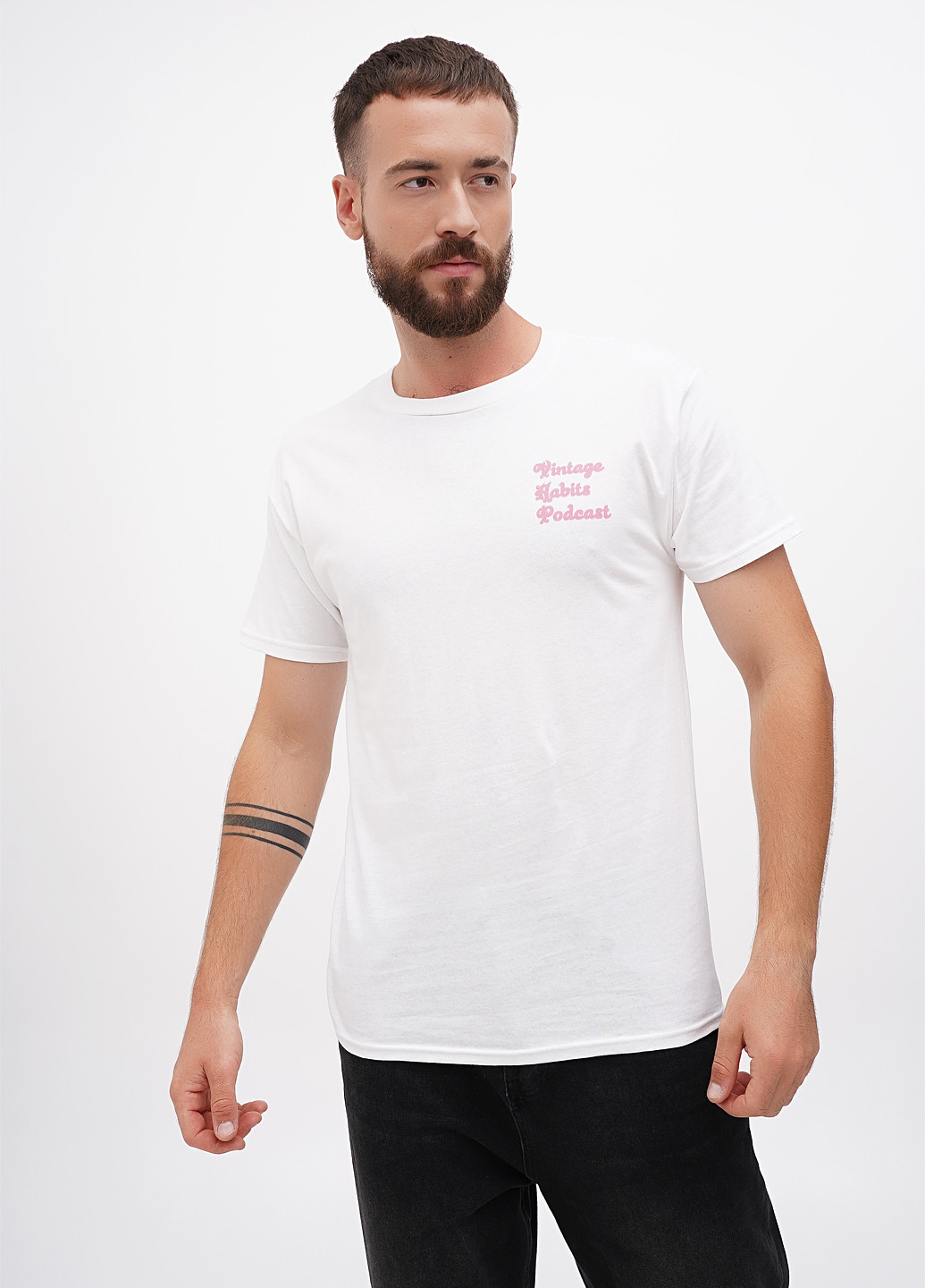 Белая футболка Hanes