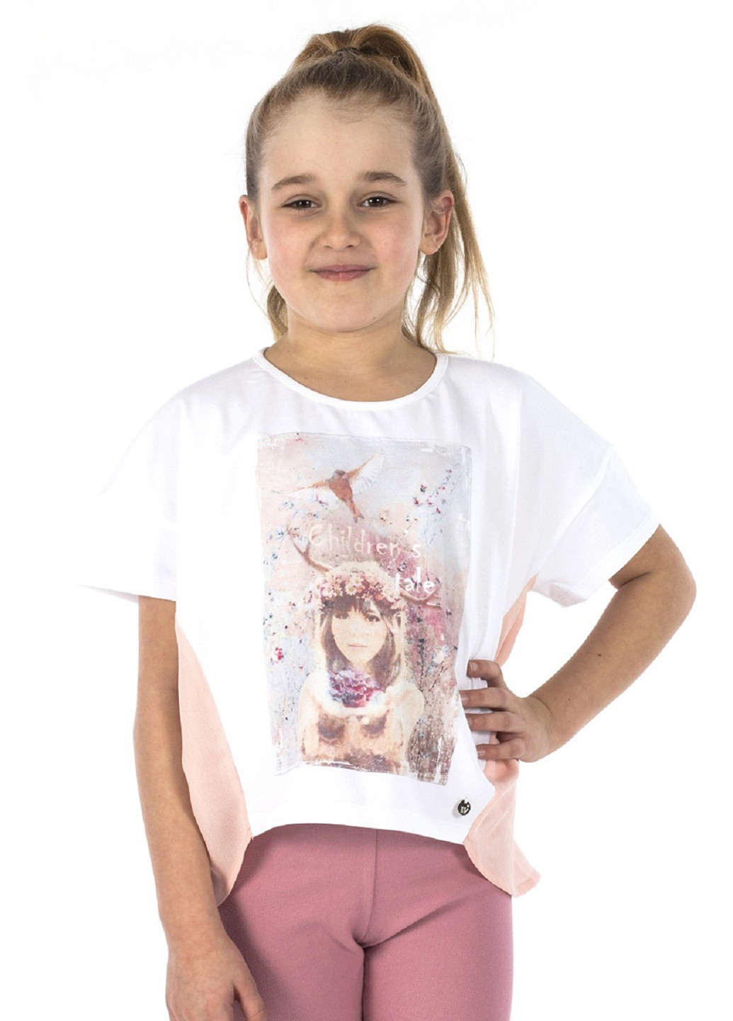 Кремовая летняя футболка с коротким рукавом Wojcik