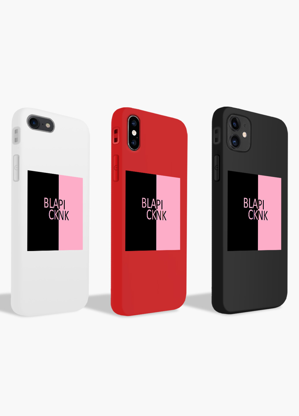 Чехол силиконовый Apple Iphone Xs Max Блэк Пинк (BlackPink) Белый (8226-1345) MobiPrint (219507705)