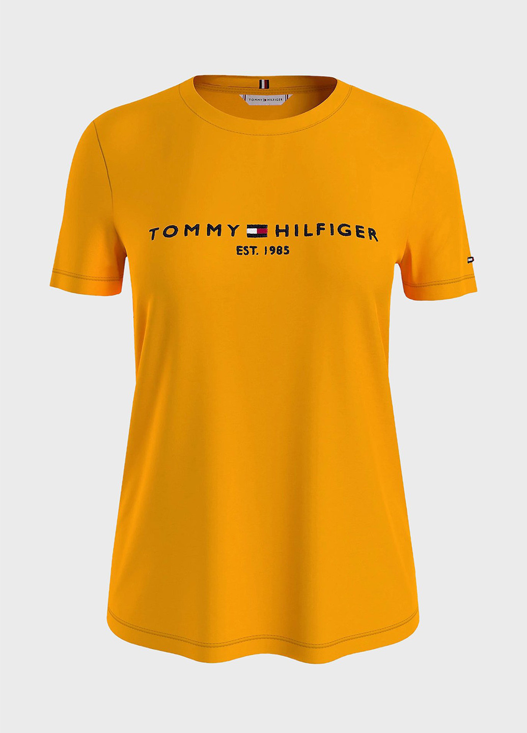 Желтая летняя футболка Tommy Hilfiger
