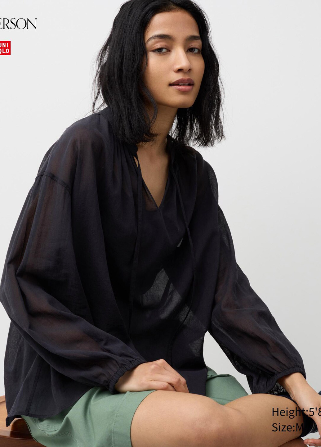 Чёрная блуза Uniqlo