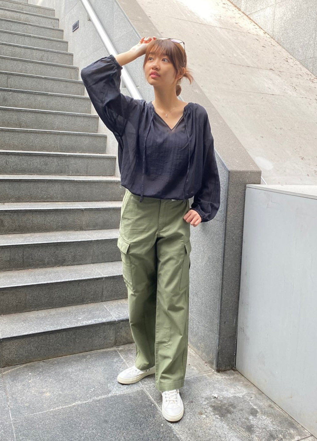 Чёрная блуза Uniqlo